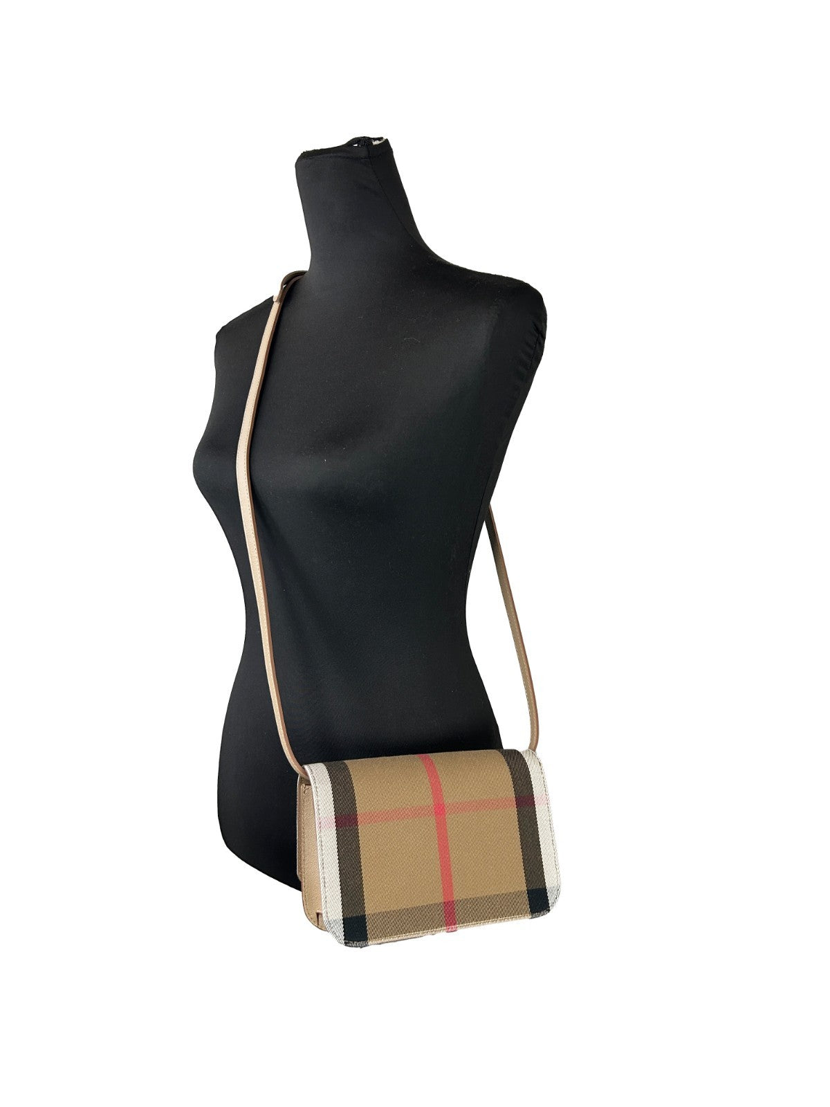 Burberry Burberry Small Leather Madison Crossbody Check Women's Bag