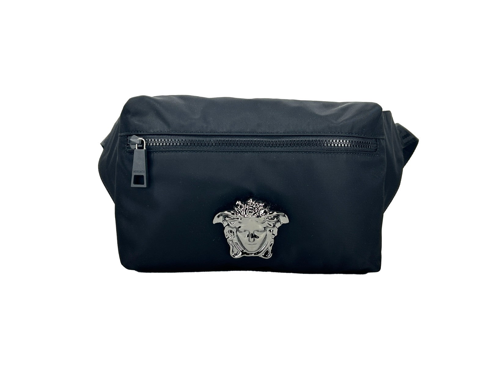 Versace Versace Medusa Black Nylon Belt Bag Waist Fanny Pack Women's Purse