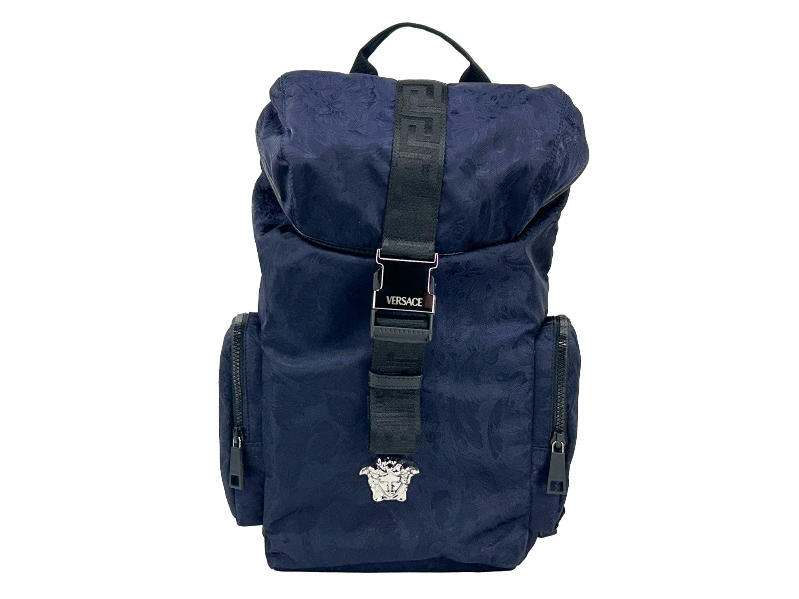 Versace Versace Medusa Nylon Buckle Drawstring Backpack Women's Bag