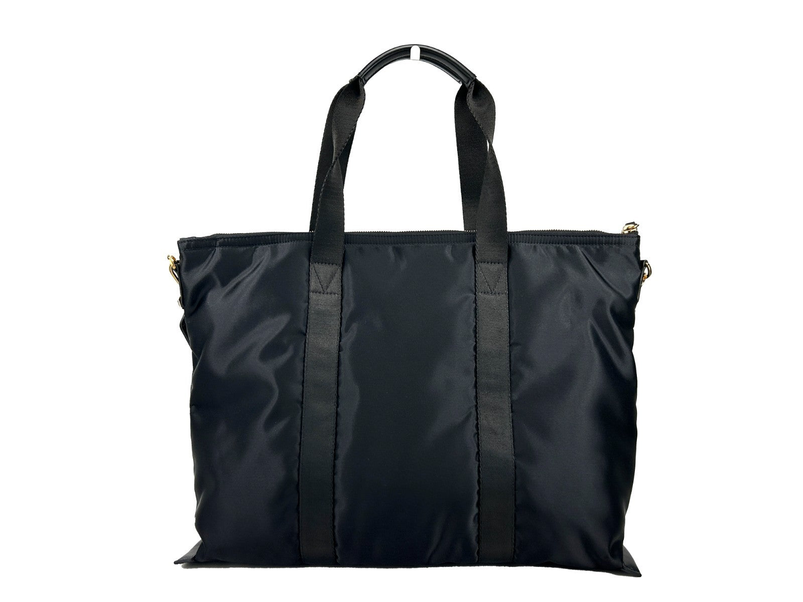 Versace Versace Black Nylon Fabric La Medusa Shoulder Tote Women's Bag