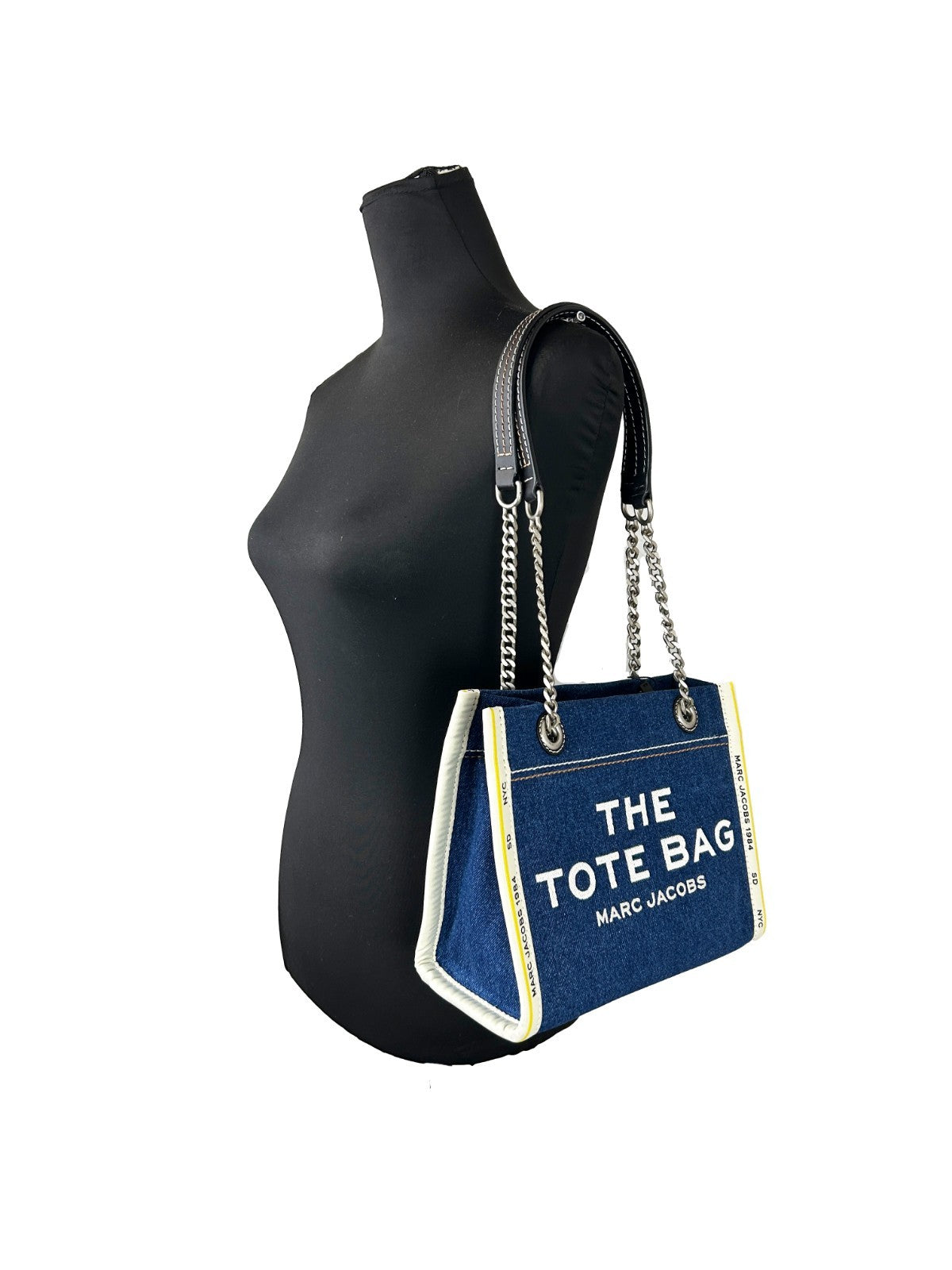 Marc Jacobs Marc Jacobs Denim Chain Small The Tote Women's Bag