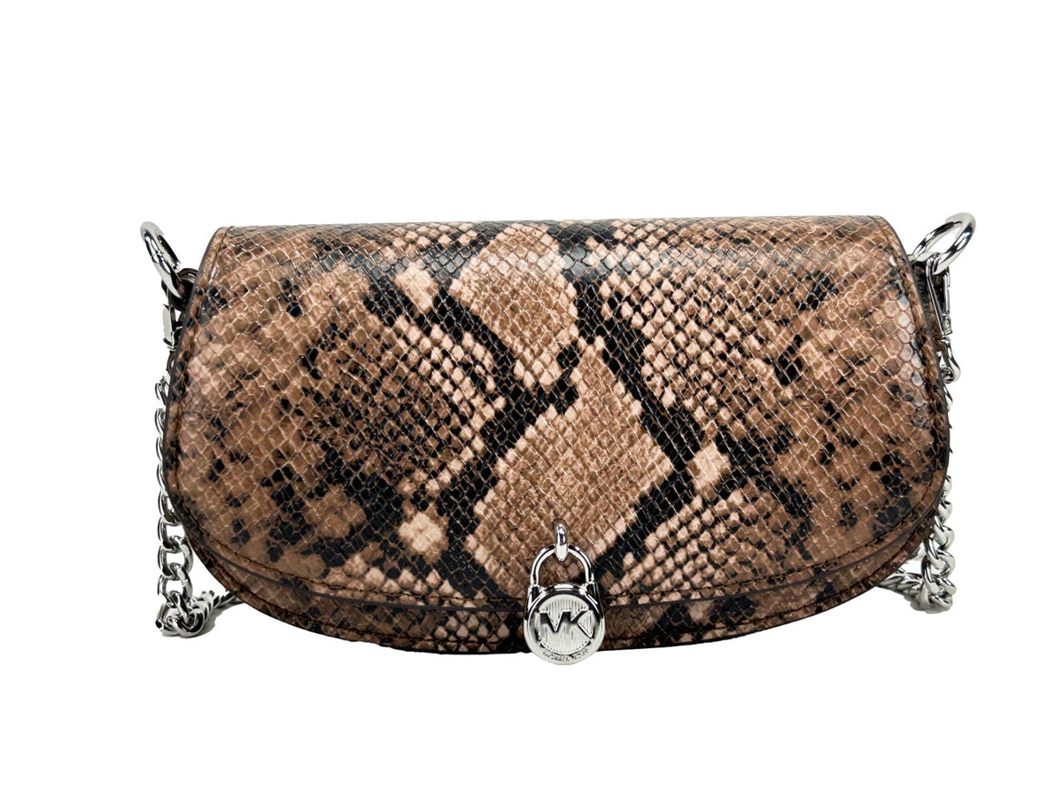 Michael Kors Michael Kors Mila Small Snakeskin Messenger Crossbody Women's Bag