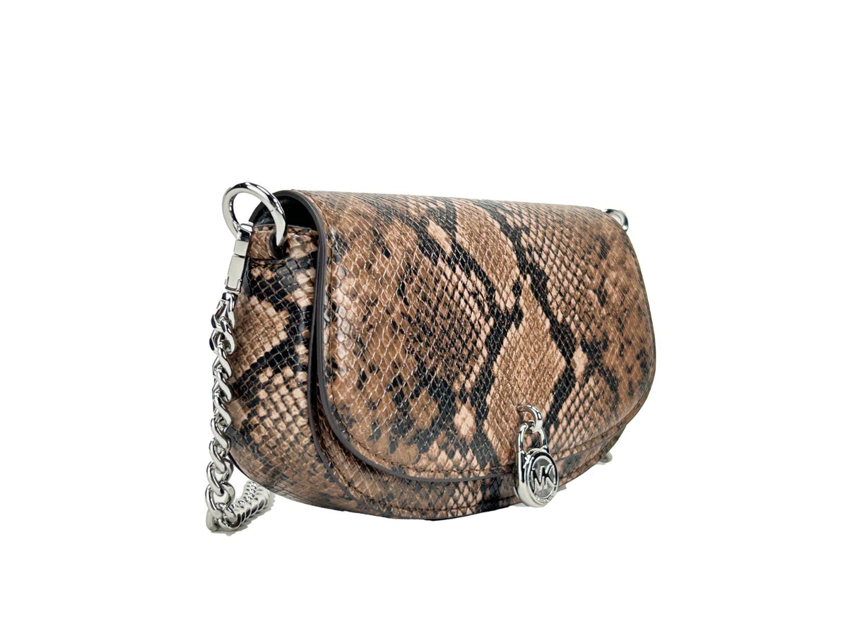 Michael Kors Michael Kors Mila Small Snakeskin Messenger Crossbody Women's Bag