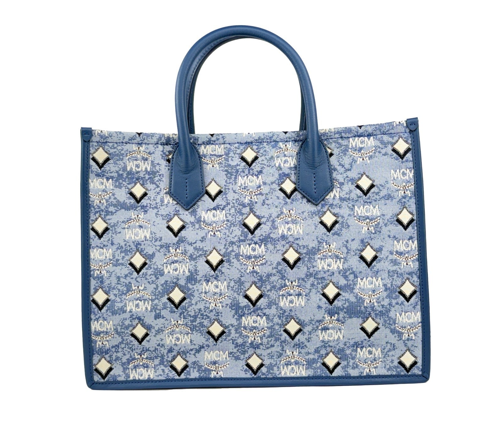 MCM MCM Aren Munchen Denim Tote Women's Bag