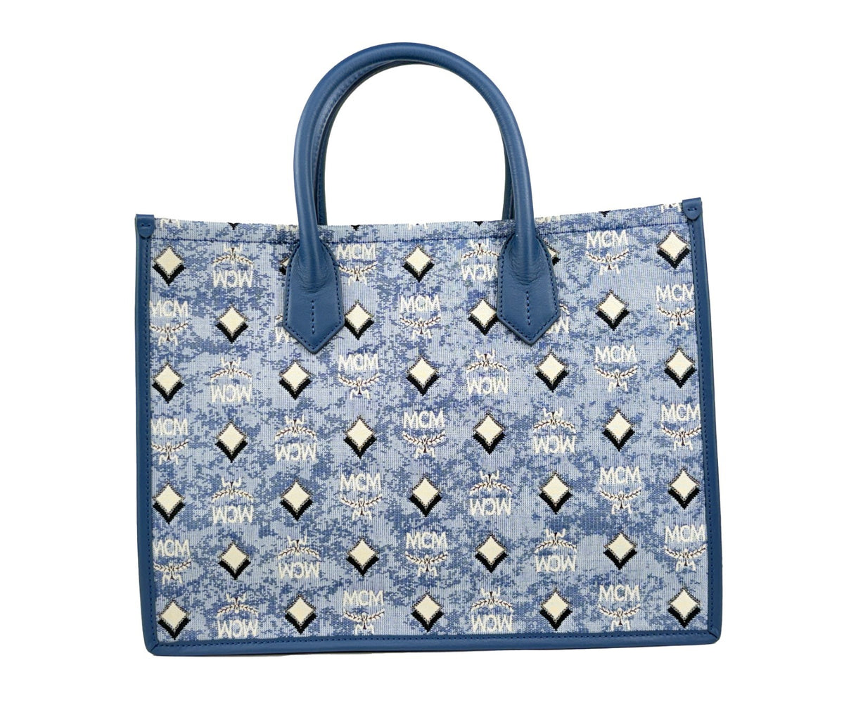 MCM MCM Aren Munchen Denim Tote Women's Bag