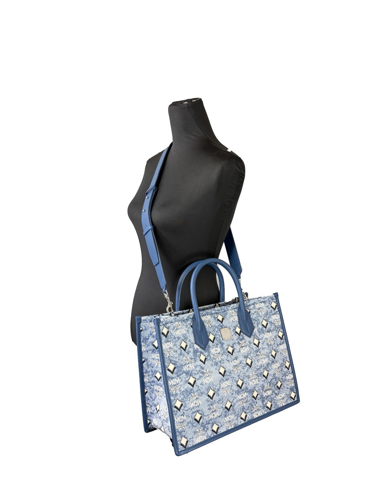 MCM MCM Aren Munchen Denim Tote Women's Bag