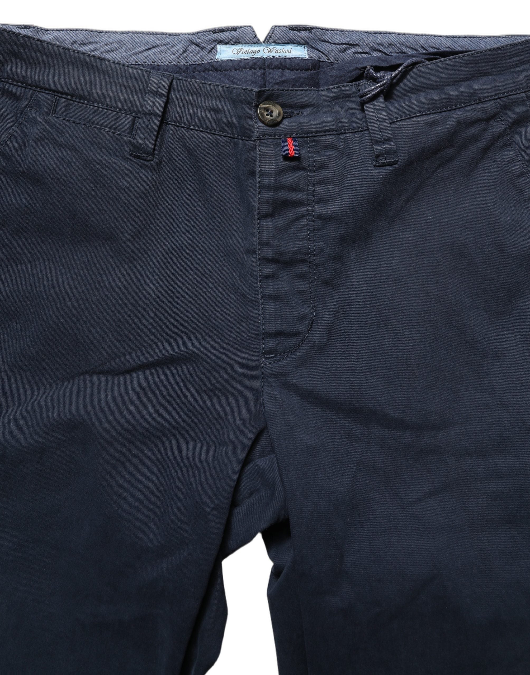 Domenico Tagliente Navy Blue Skinny Chino Mid Waist Men Men's Pants