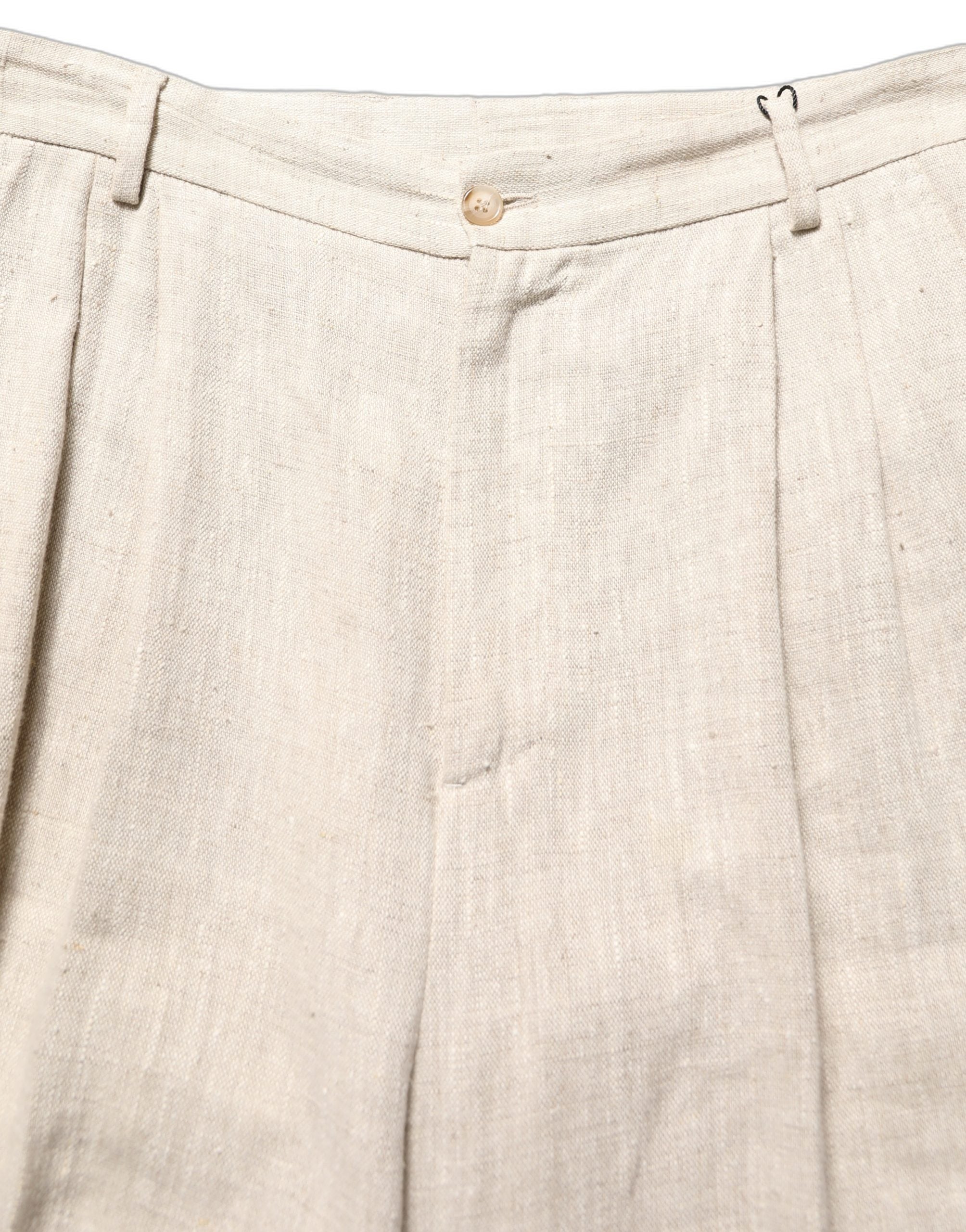 Dolce & Gabbana Beige Linen Tapered Men Dress Trouser Men's Pants