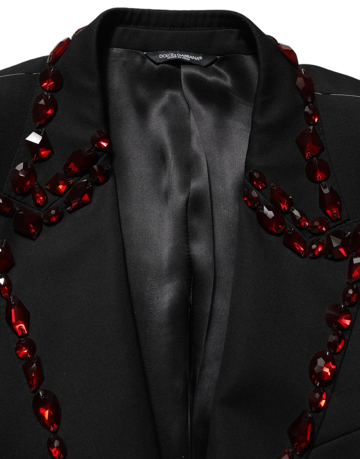 Dolce & Gabbana Black Crystal Embellished 2 Piece Men's Suit