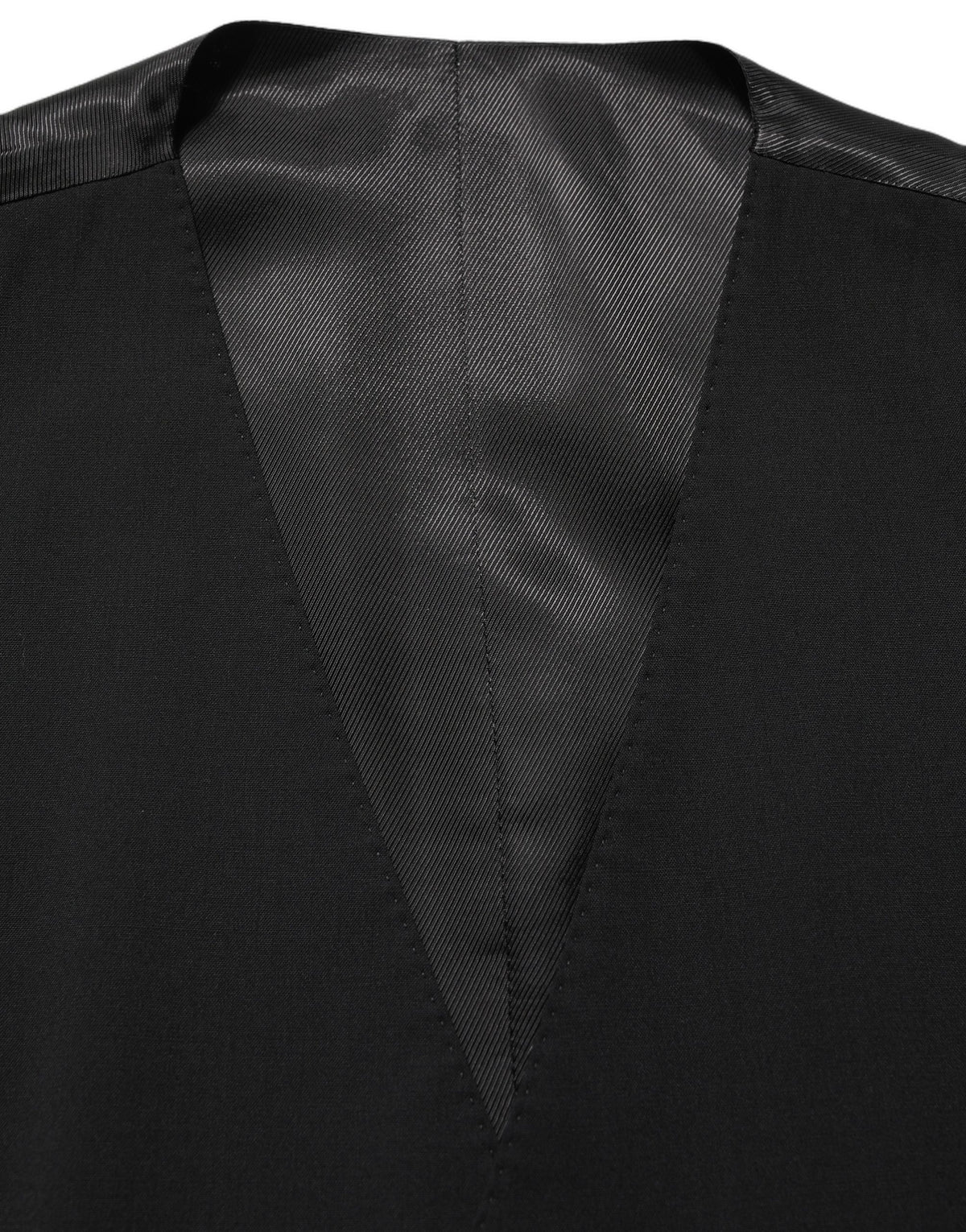 Dolce & Gabbana Black Wool Single Breasted Waistcoat Men's Vest (Pre-Owned)