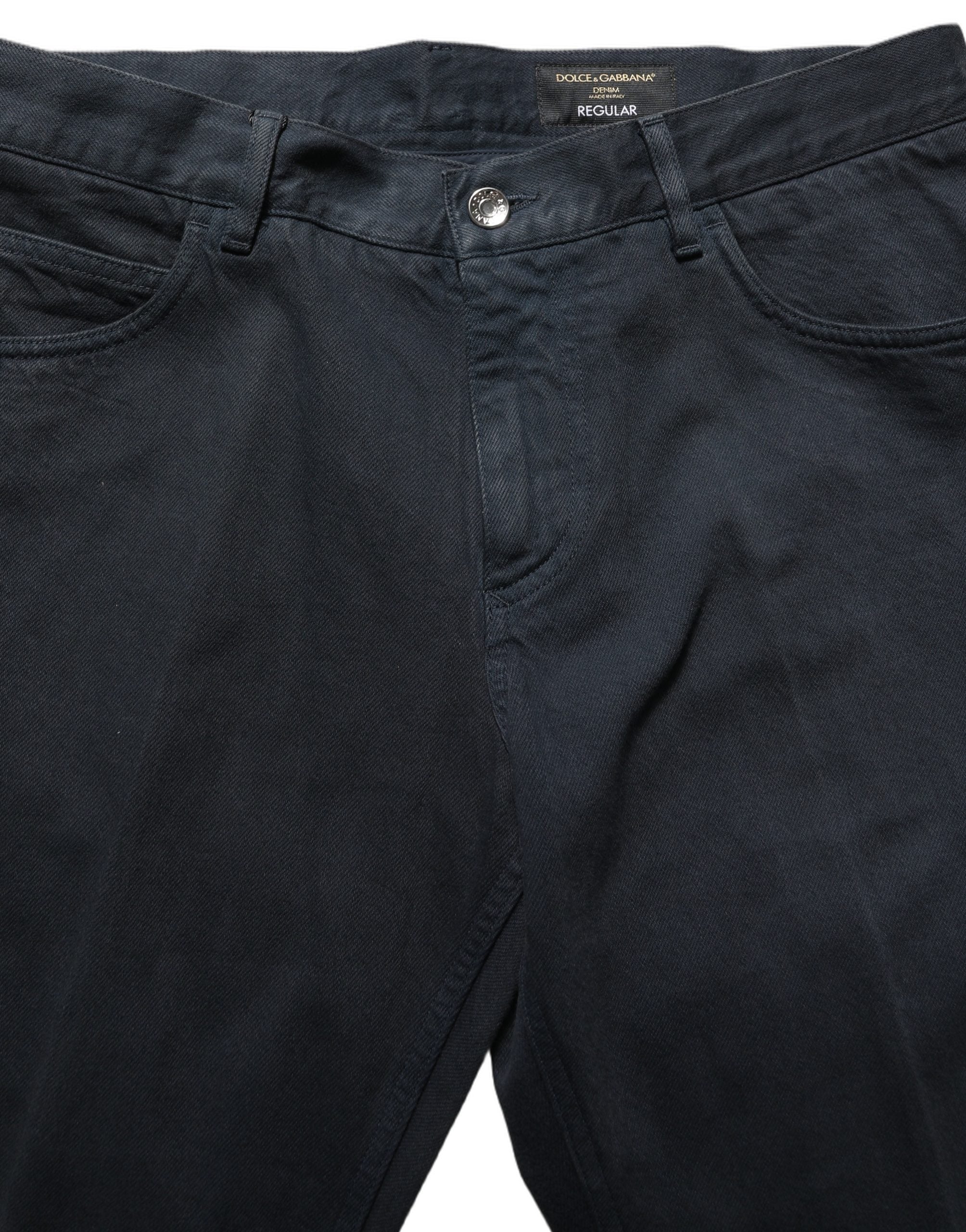 Dolce & Gabbana Black Cotton Mid Waist Skinny Men Denim Men's Jeans