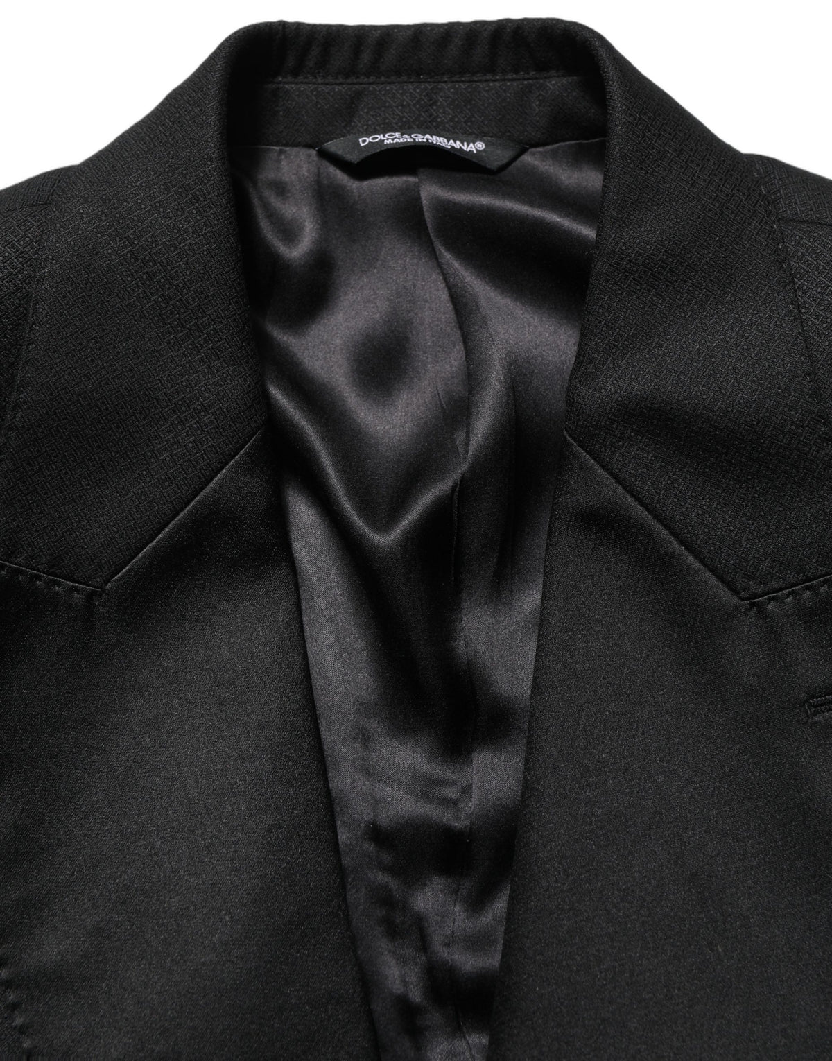 Dolce & Gabbana Black Wool Slim Fit Formal 2 Piece Men Men's Suit