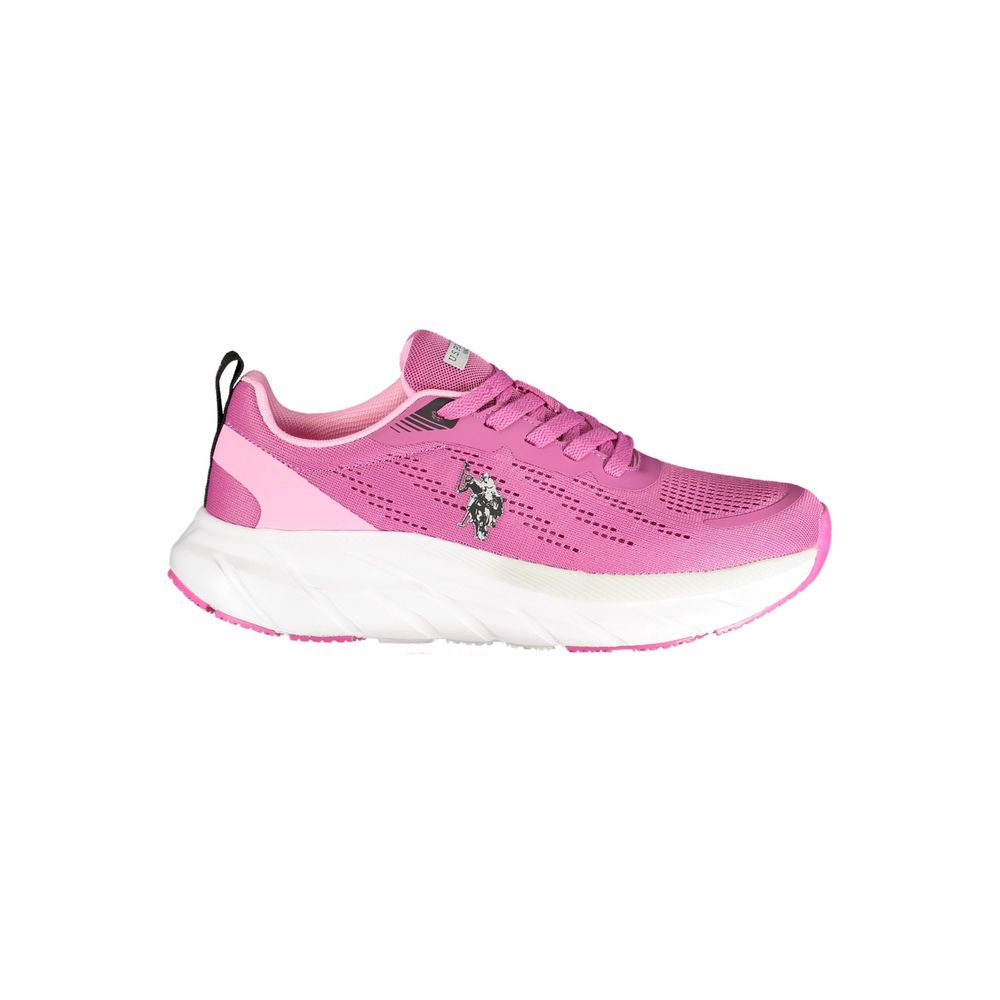 U.S. POLO ASSN. Pink Polyurethane Women Women's Sneaker