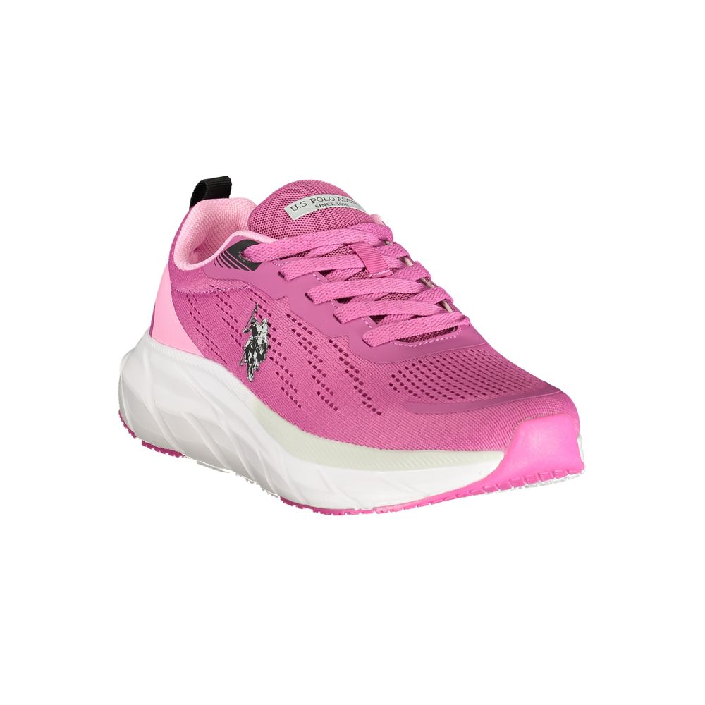 U.S. POLO ASSN. Pink Polyurethane Women Women's Sneaker