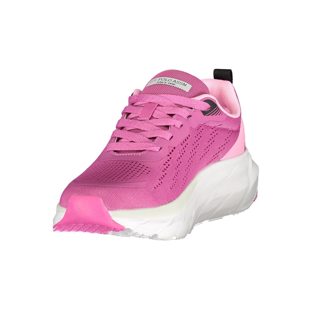 U.S. POLO ASSN. Pink Polyurethane Women Women's Sneaker