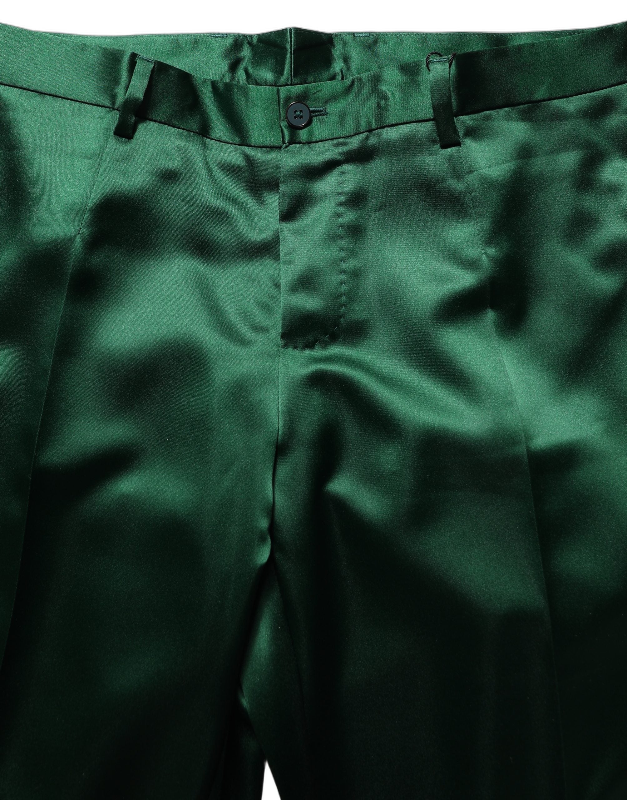 Dolce & Gabbana Dark Green Tapered Leg Dress Trouser Men's Pants