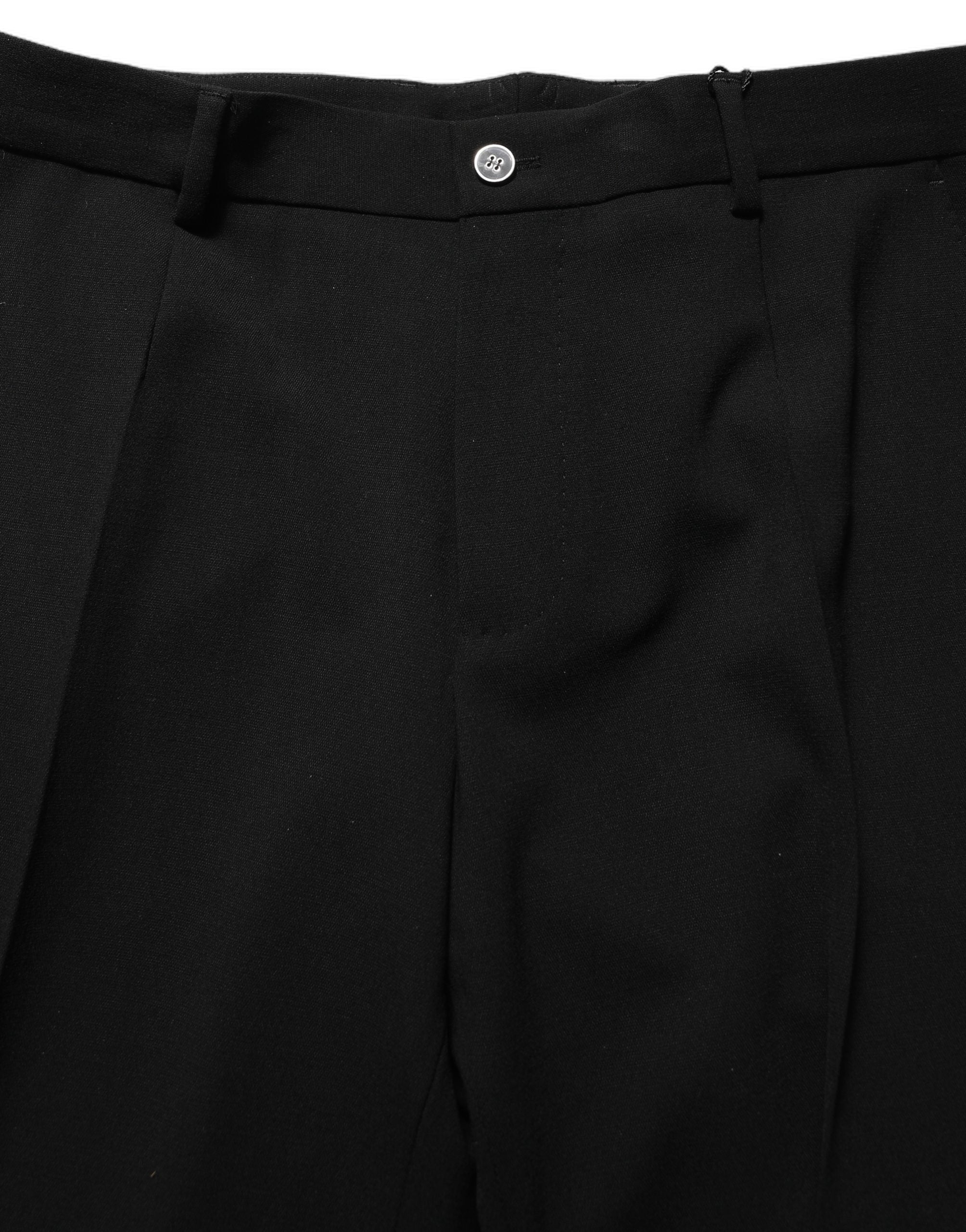 Dolce & Gabbana Black Wool Straight Men Dress Trouser Men's Pants