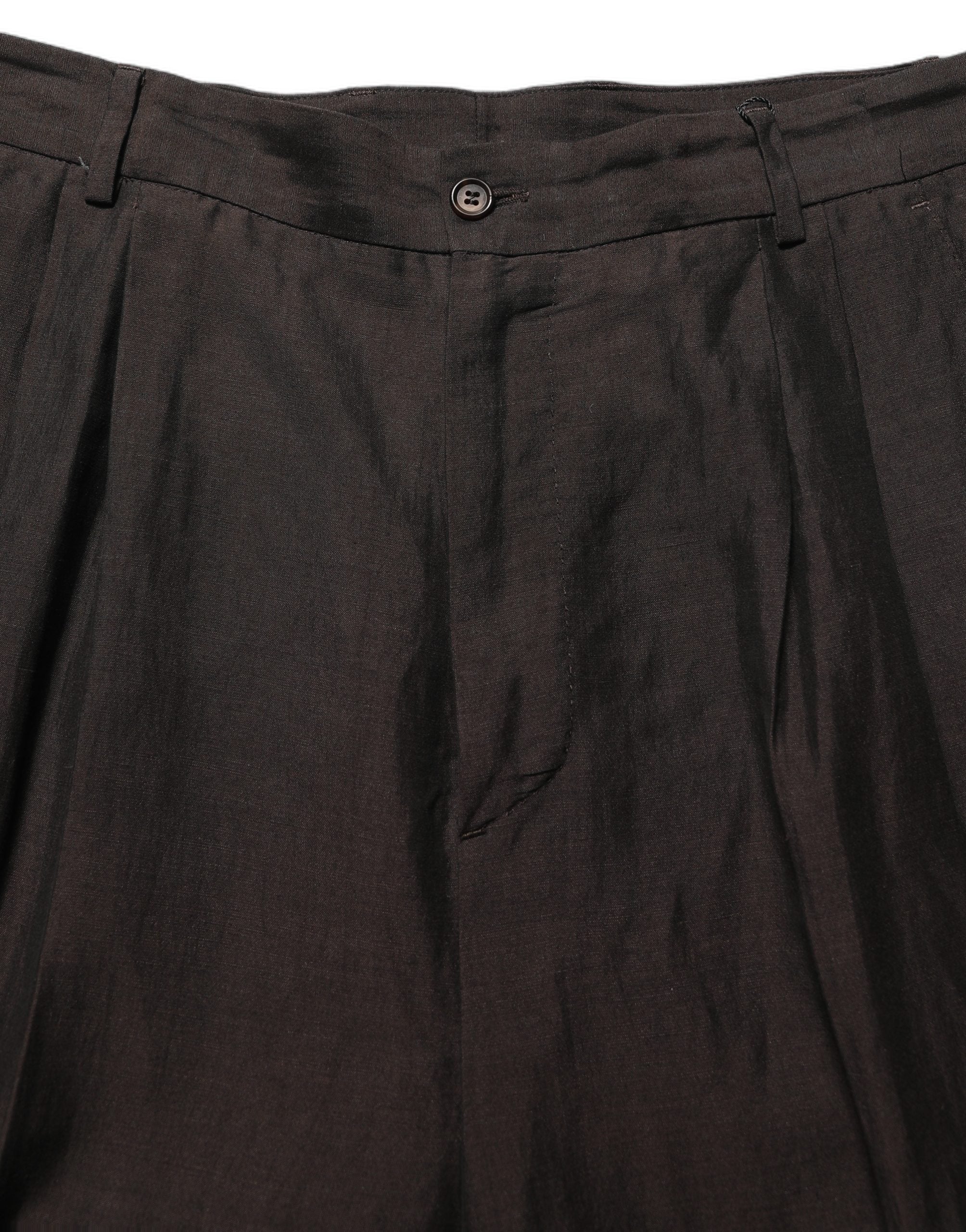 Dolce & Gabbana Brown Linen Straight Men Dress Trouser Men's Pants