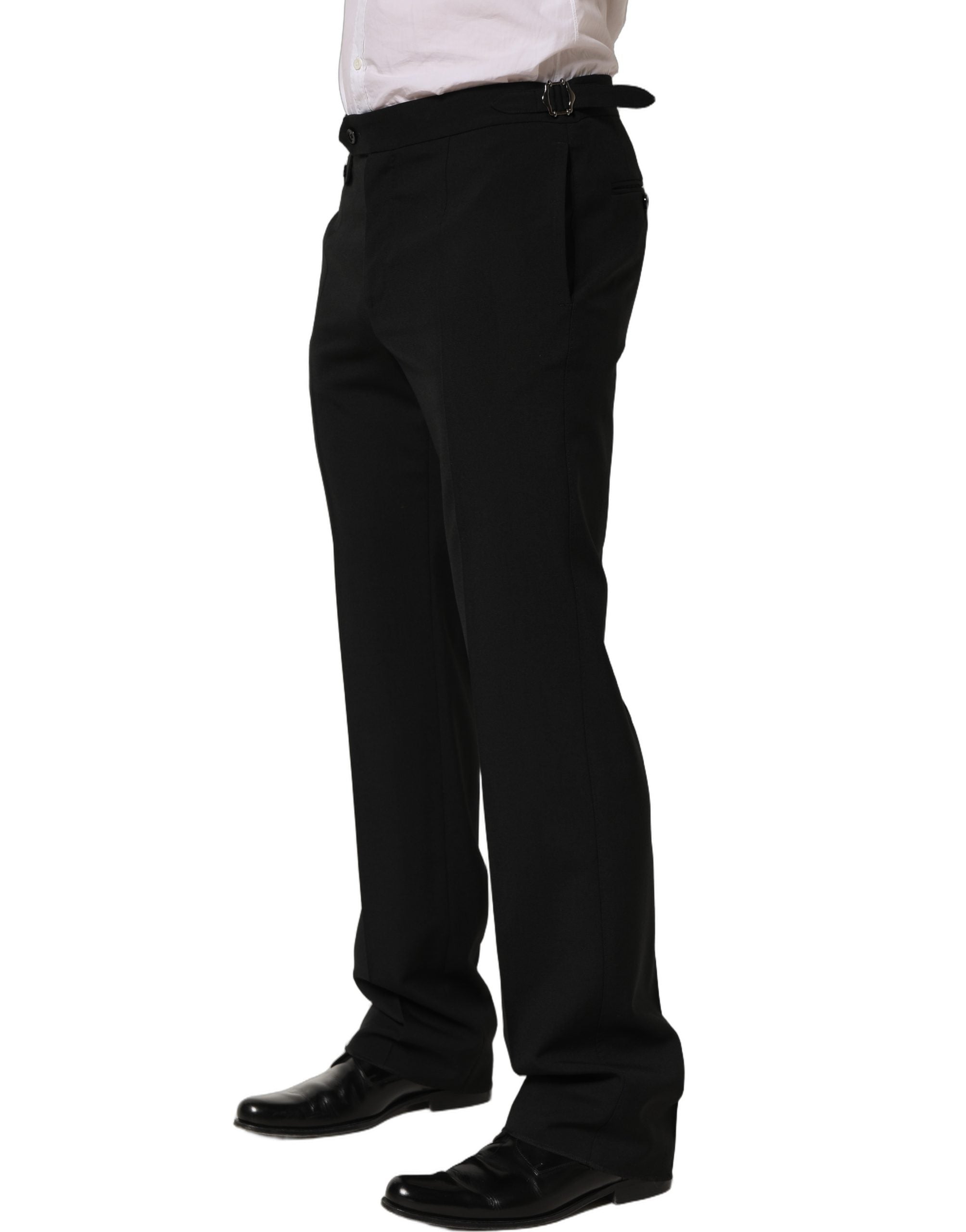 Dolce & Gabbana Black Tapered Leg Men Dress Trouser Men's Pants
