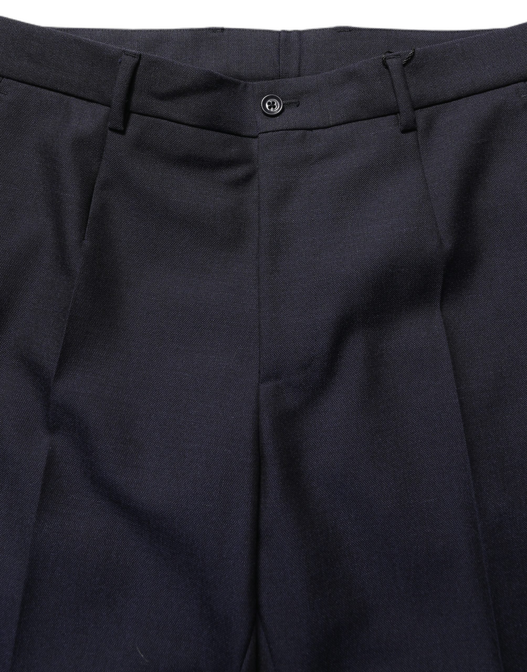 Dolce & Gabbana Black Wool Tapered Leg Dress Trouser Men's Pants