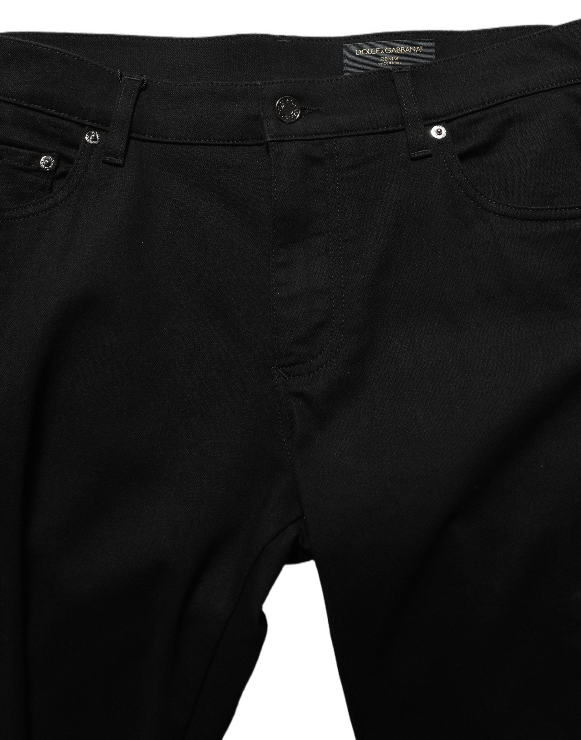 Dolce & Gabbana Black Cotton Stretch Skinny Men Denim Men's Jeans