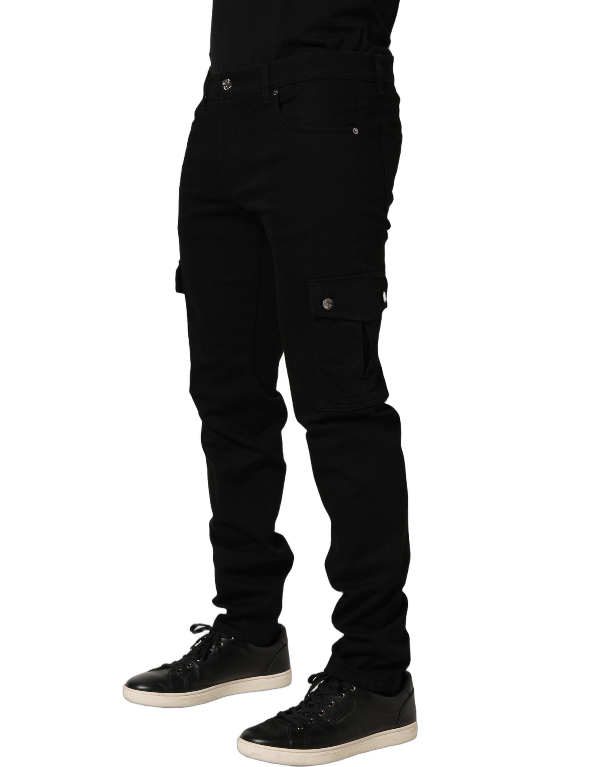 Dolce & Gabbana Black Cotton Stretch Skinny Men Denim Men's Jeans