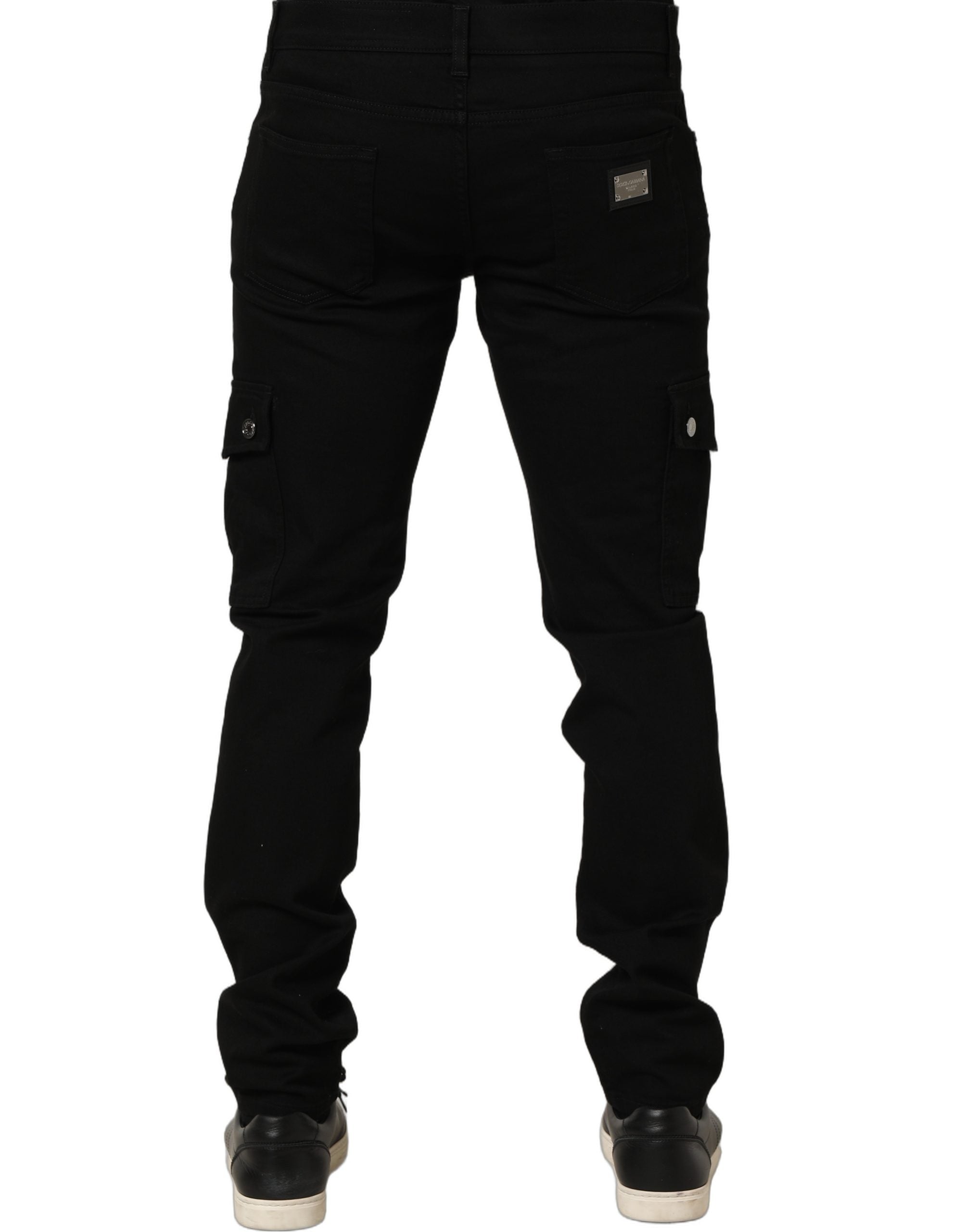 Dolce & Gabbana Black Cotton Stretch Skinny Men Denim Men's Jeans