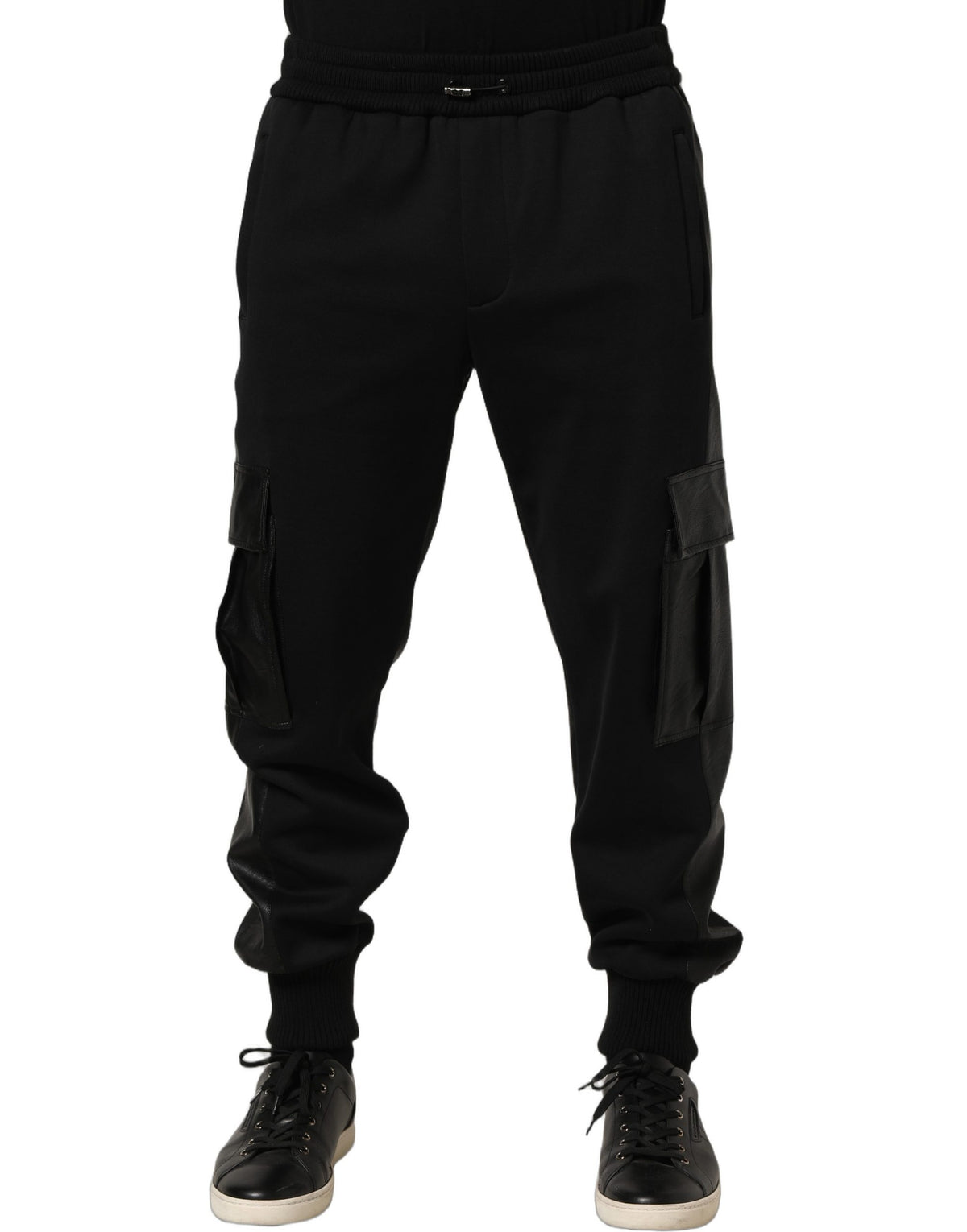 Dolce & Gabbana Black Mid Waist Cargo Jogger SweatMen's Men's Pants