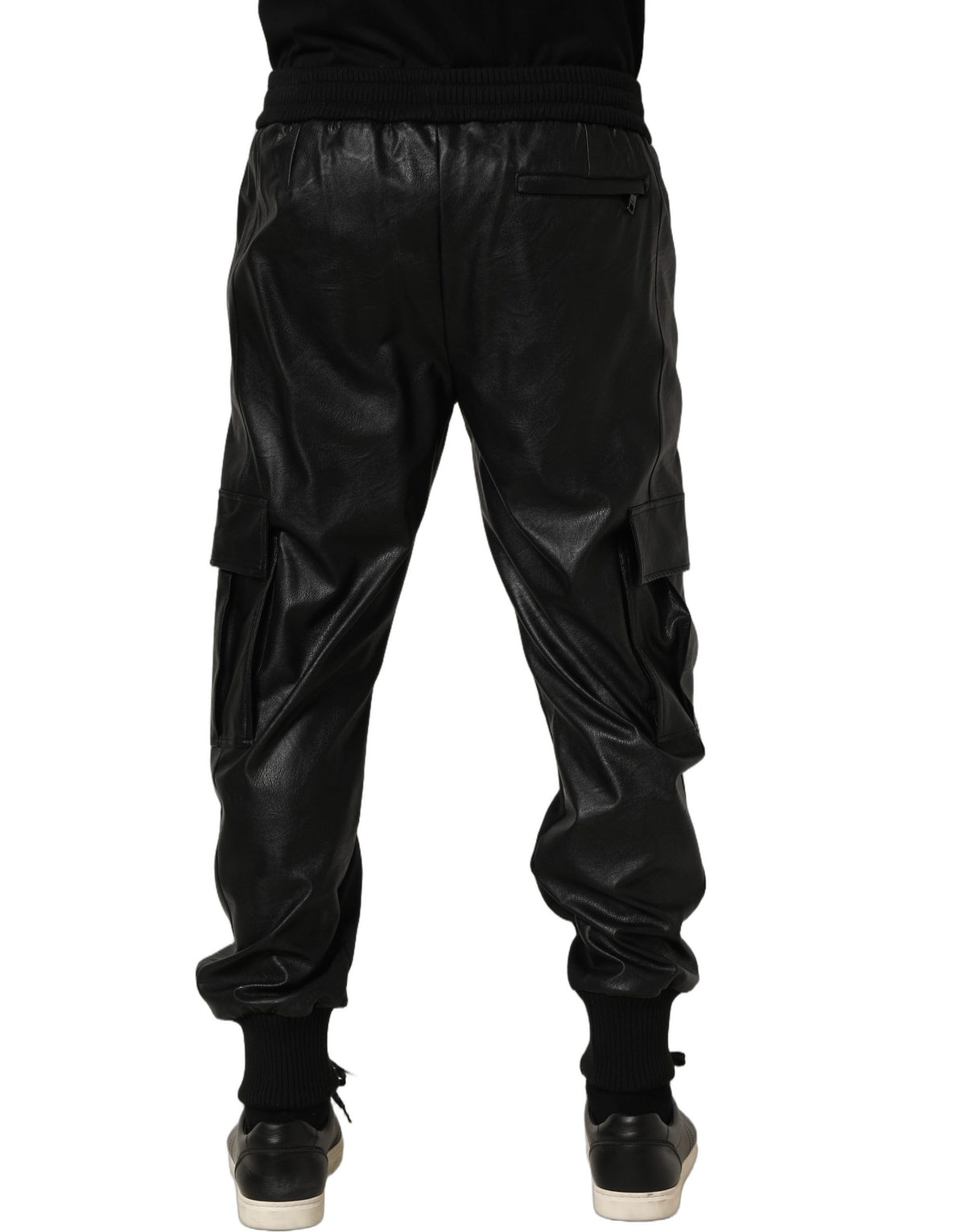 Dolce & Gabbana Black Mid Waist Cargo Jogger SweatMen's Men's Pants