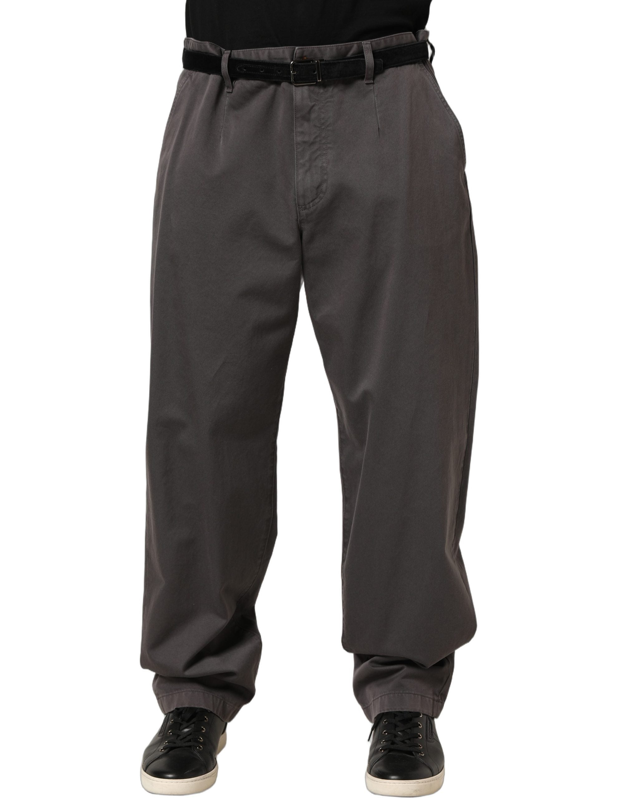 Dolce & Gabbana Dark Gray MidWaist Straight Men Trouser Men's Pants