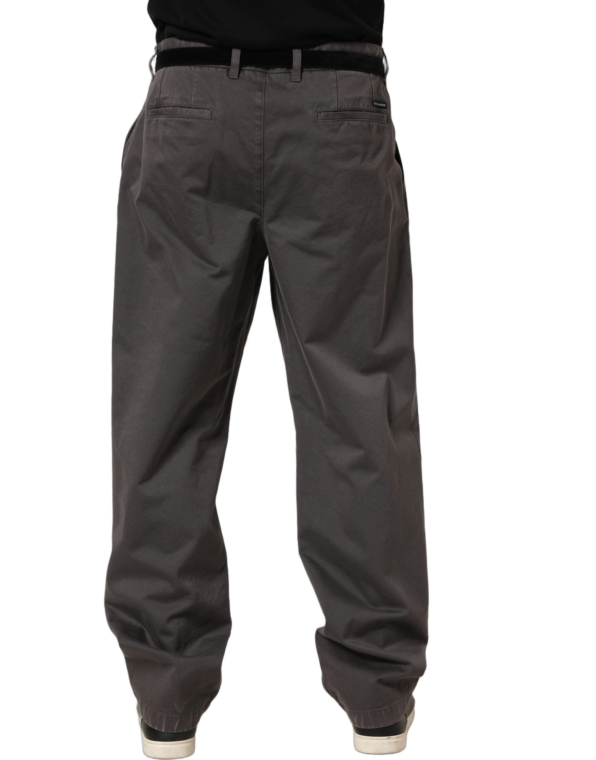 Dolce & Gabbana Dark Gray MidWaist Straight Men Trouser Men's Pants