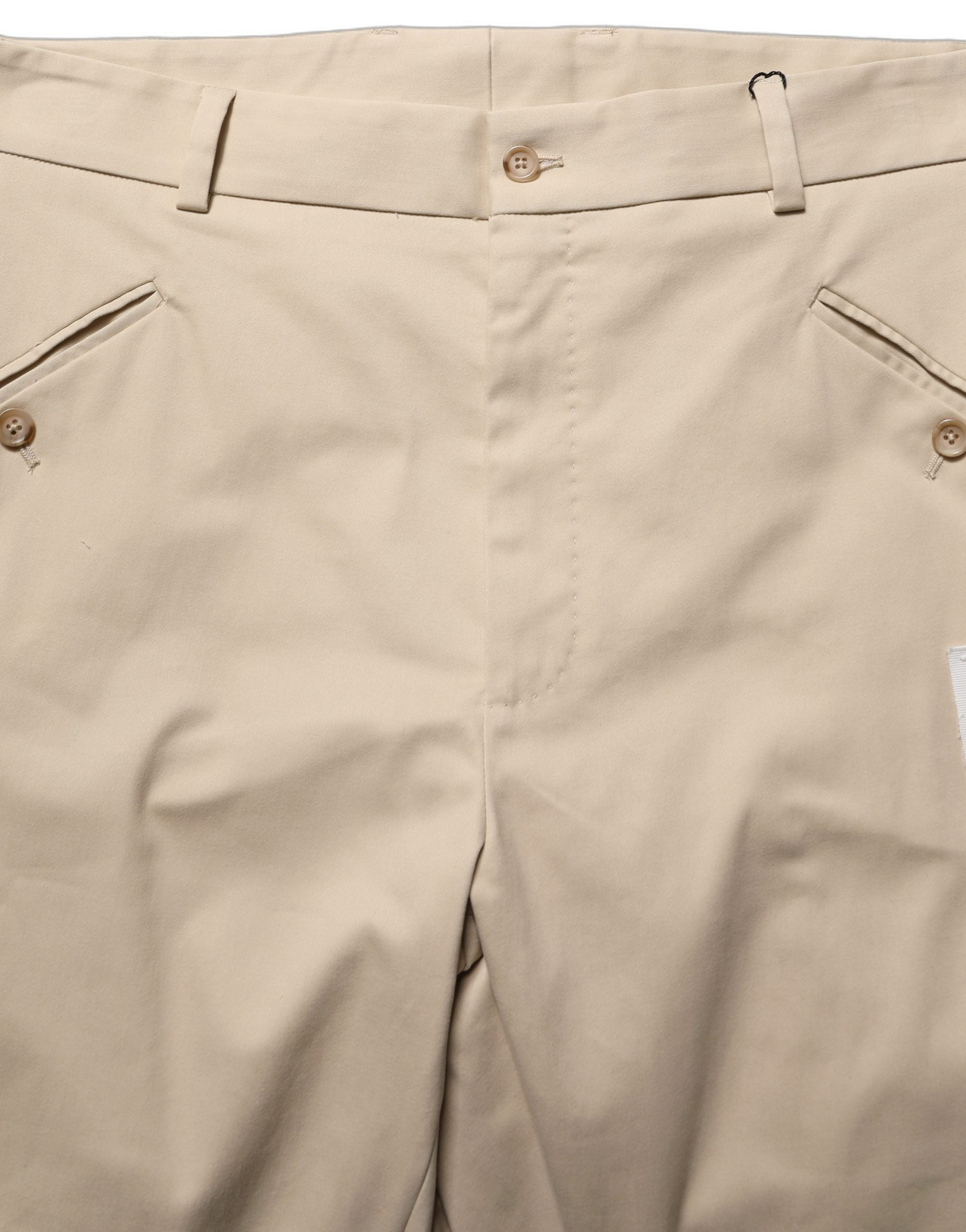 Dolce & Gabbana Beige Re-Editon Mid Waist Tapered Men Men's Pants