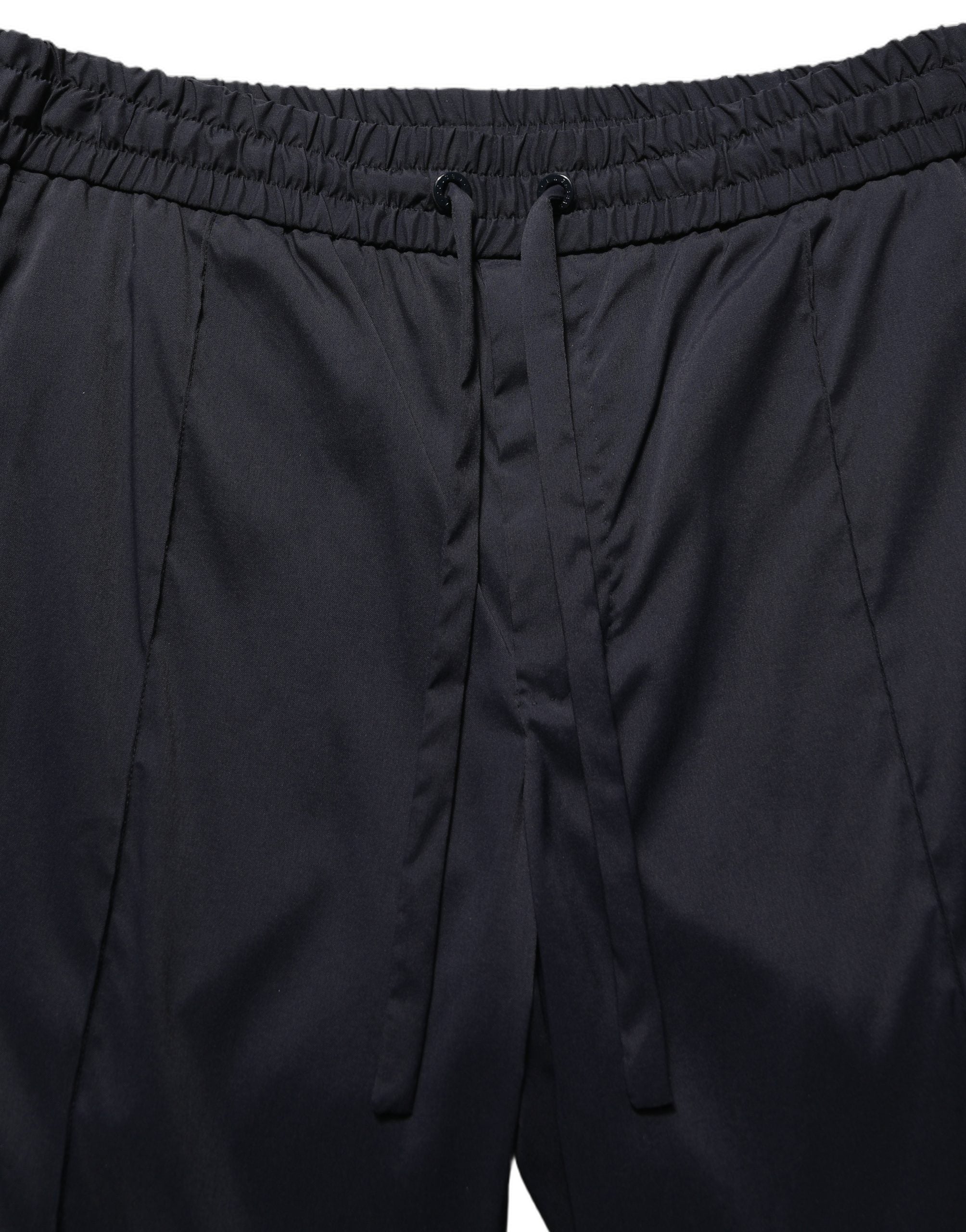 Dolce & Gabbana Black Nylon Straight Jogger SweatMen's Men's Pants