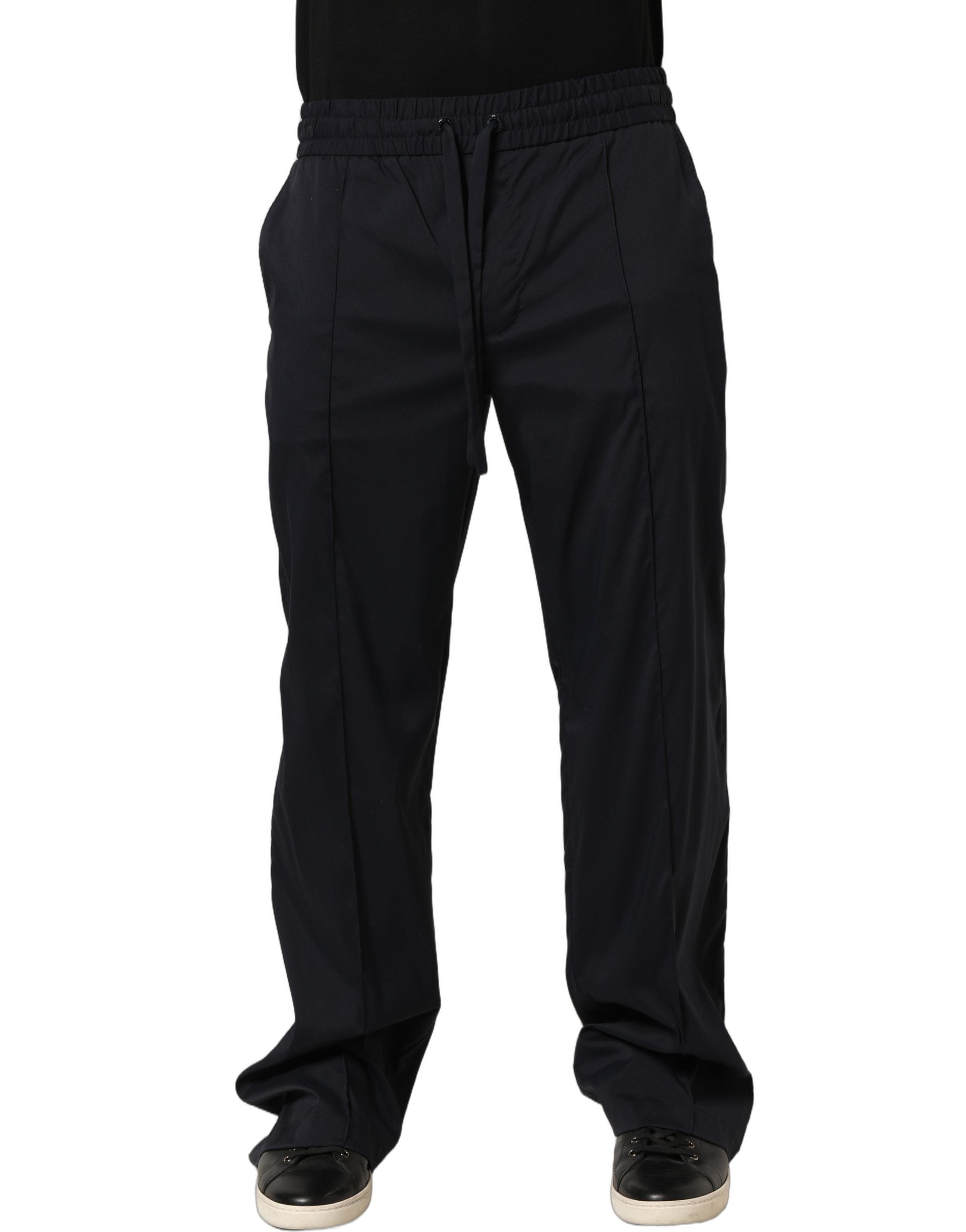 Dolce & Gabbana Black Nylon Straight Jogger SweatMen's Men's Pants