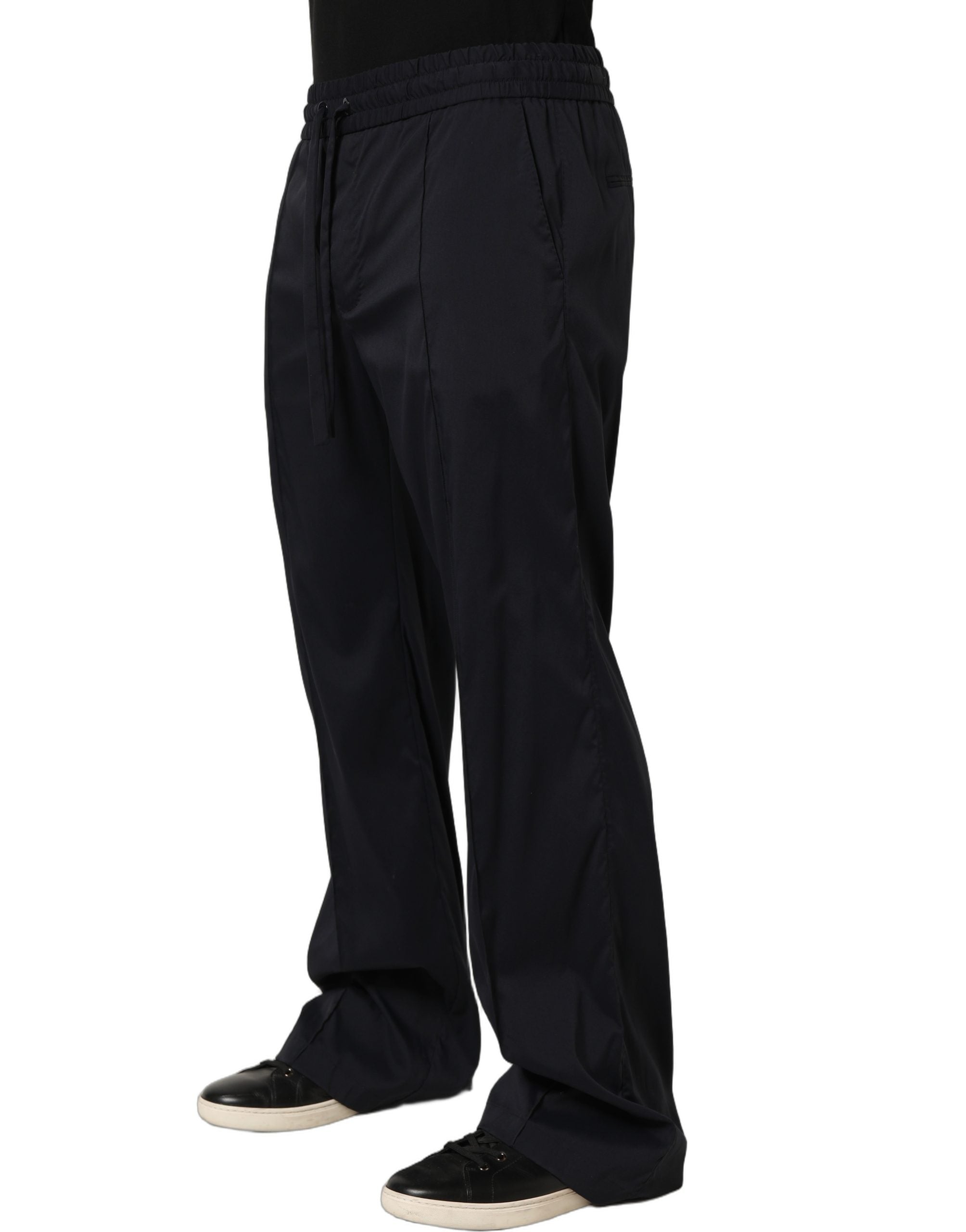 Dolce & Gabbana Black Nylon Straight Jogger SweatMen's Men's Pants