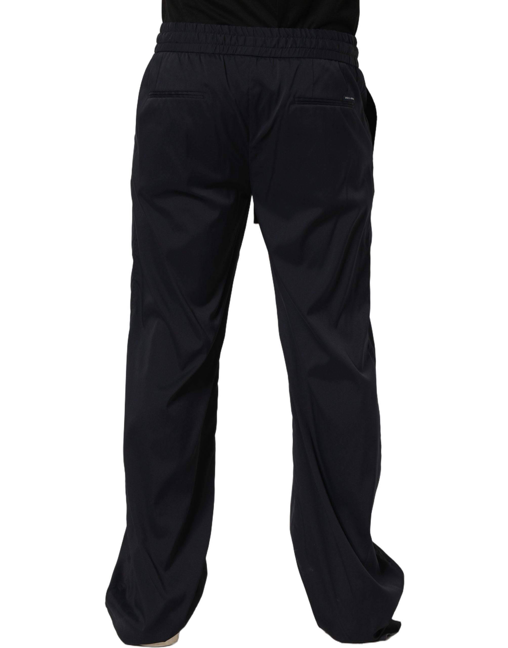 Dolce & Gabbana Black Nylon Straight Jogger SweatMen's Men's Pants