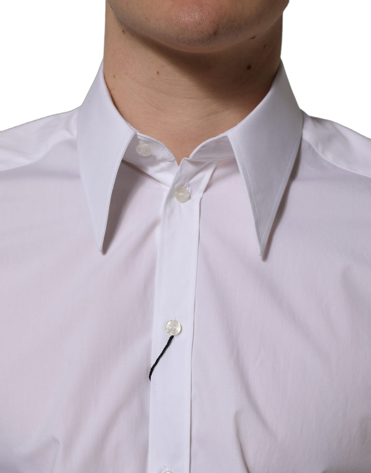 Dolce & Gabbana White MARTINI Long Sleeves Men Dress Men's Shirt (Pre-Owned)