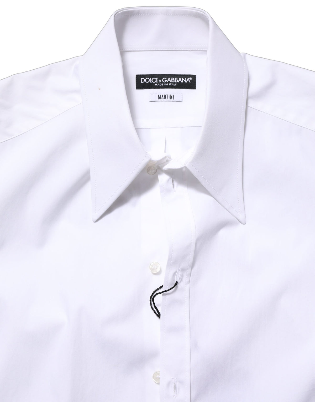 Dolce & Gabbana White MARTINI Long Sleeves Men Dress Men's Shirt (Pre-Owned)