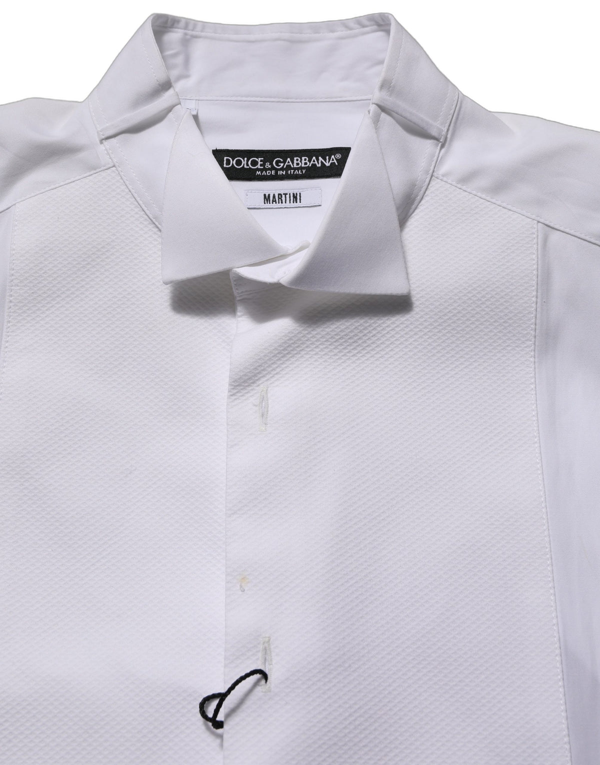Dolce & Gabbana White Cotton MARTINI Sleeveless Men Dress Men's Shirt (Pre-Owned)