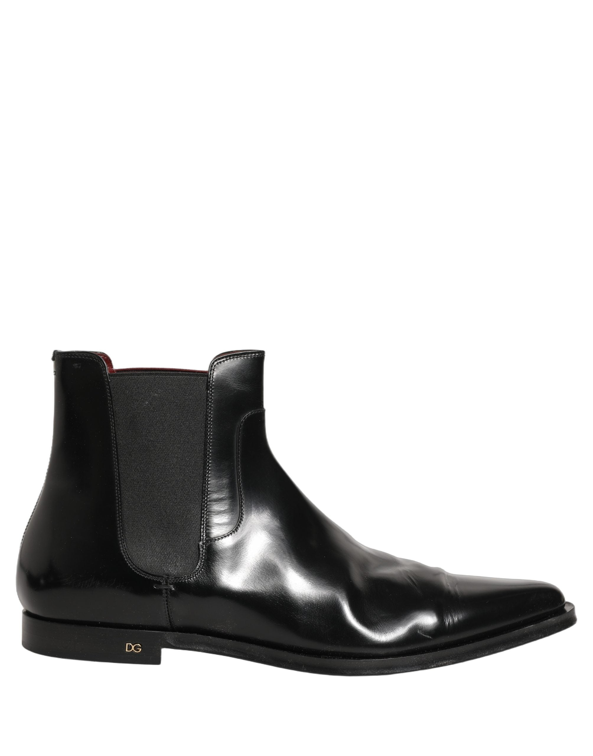 Dolce & Gabbana Black Chelsea Slip On Men Ankle Boots Men's Shoes (Pre-Owned)
