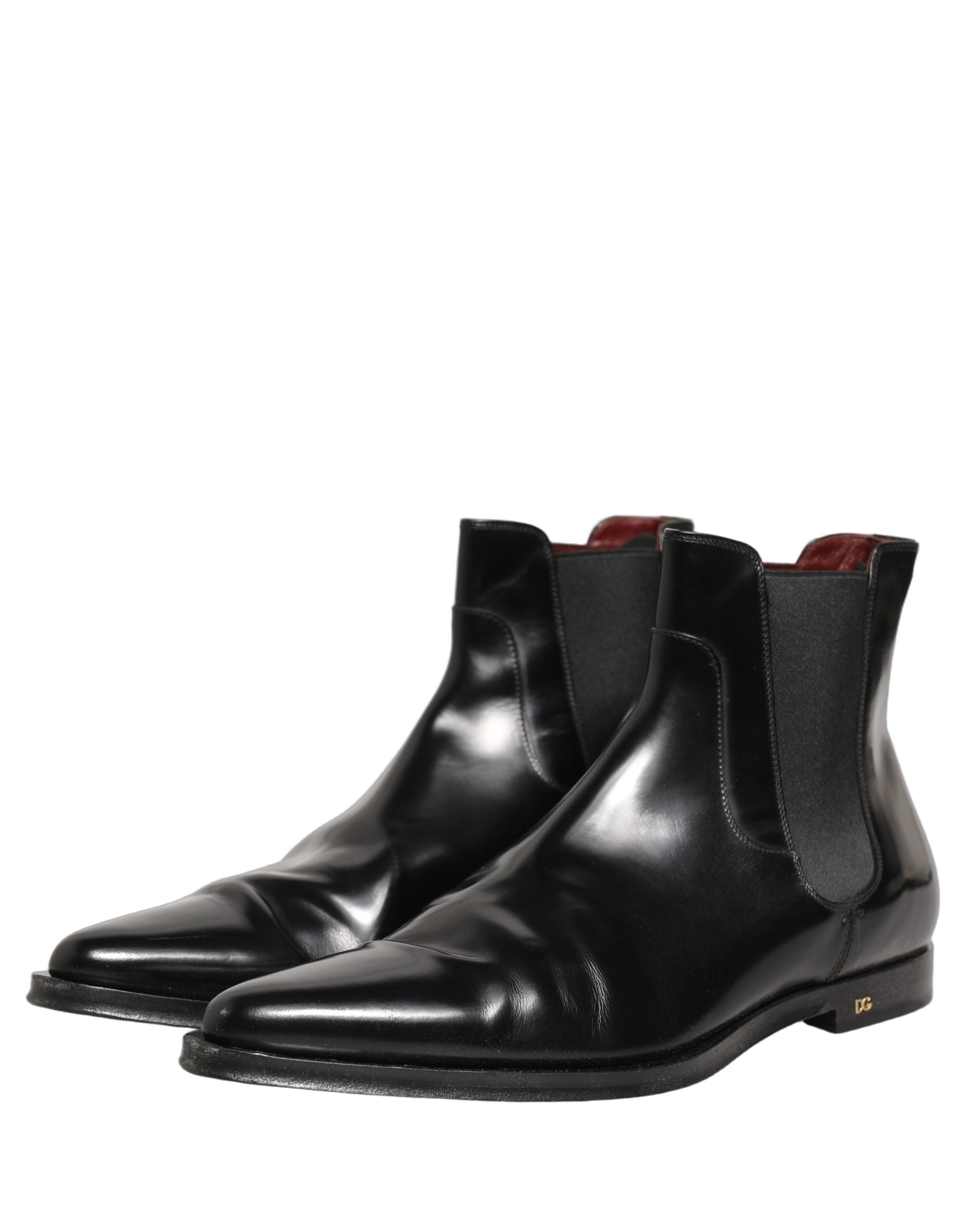 Dolce & Gabbana Black Chelsea Slip On Men Ankle Boots Men's Shoes (Pre-Owned)