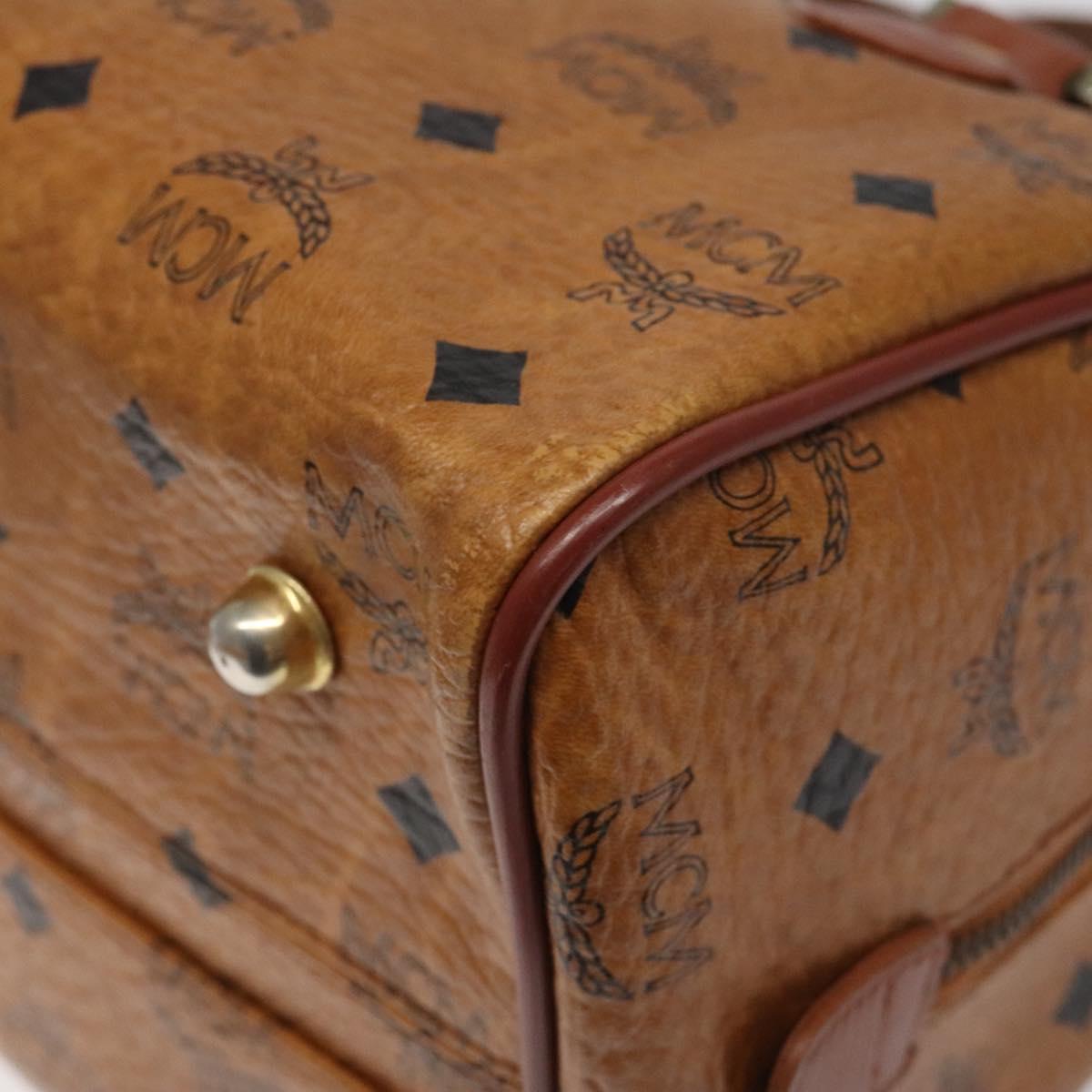 MCM Visetos Brown Canvas Handbag (Pre-Owned)