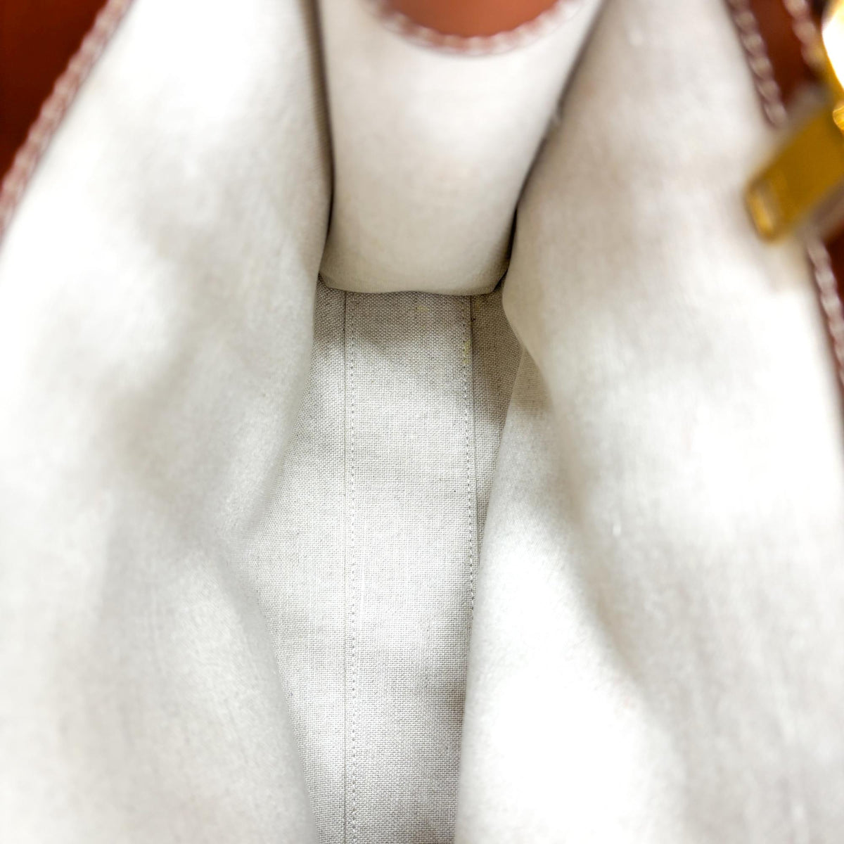 Celine Vertical Cabas Canvas With Leather White Canvas Tote Bag Bag (Pre-Owned)