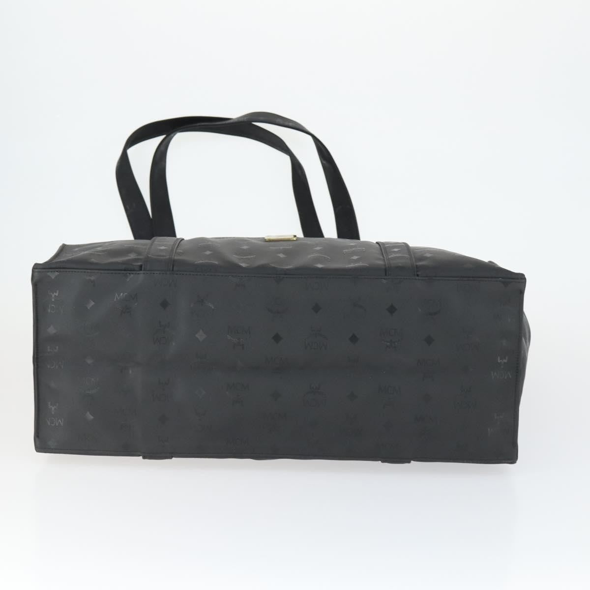 MCM Vintage Visetos Canvas Black Canvas Tote Bag Bag (Pre-Owned)