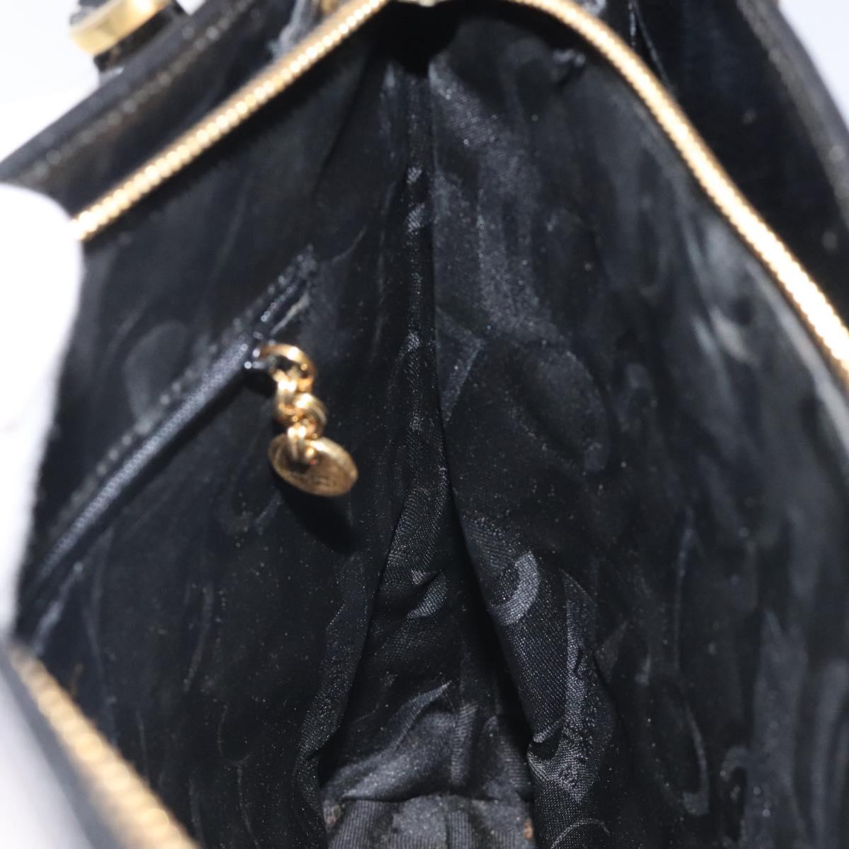 Salvatore Ferragamo Gancini Black Leather Shoulder Bag (Pre-Owned)