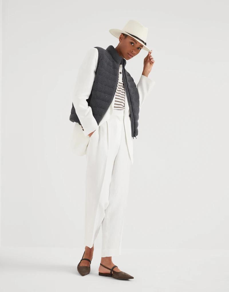 Brunello Cucinelli White Viscose Women's Blazer