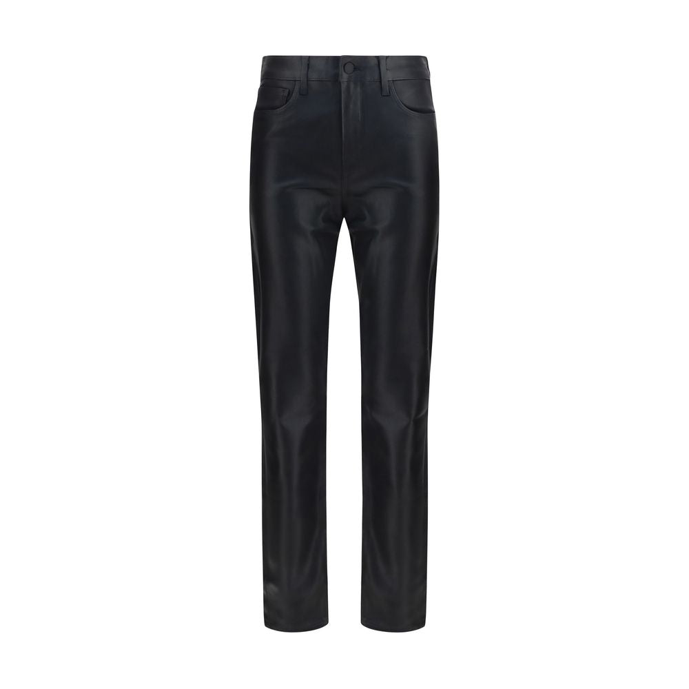 L'Agence Black Leather Women's Pants