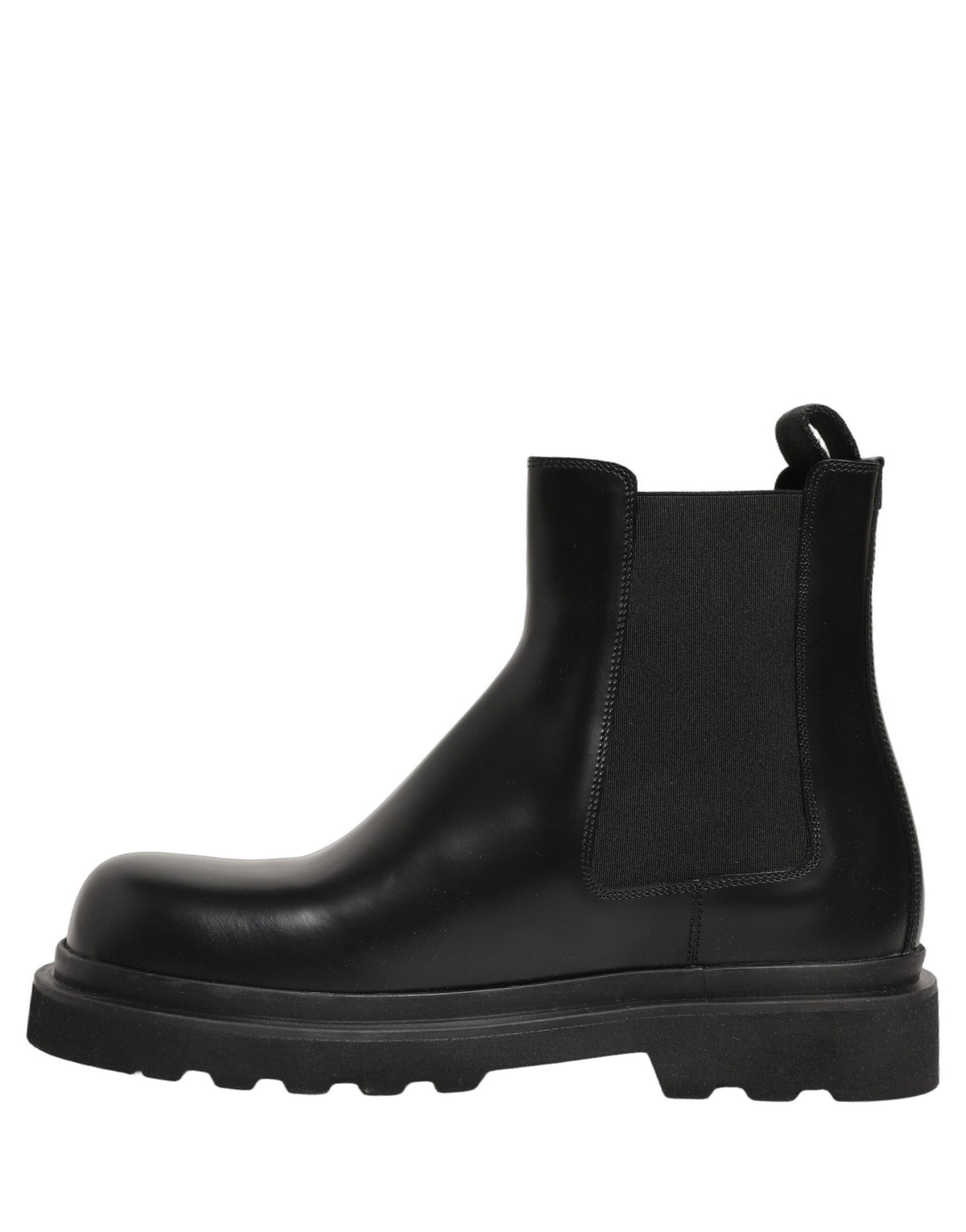 Dolce & Gabbana Black Chelsea Boots Leather Slip On Men Men's Shoes