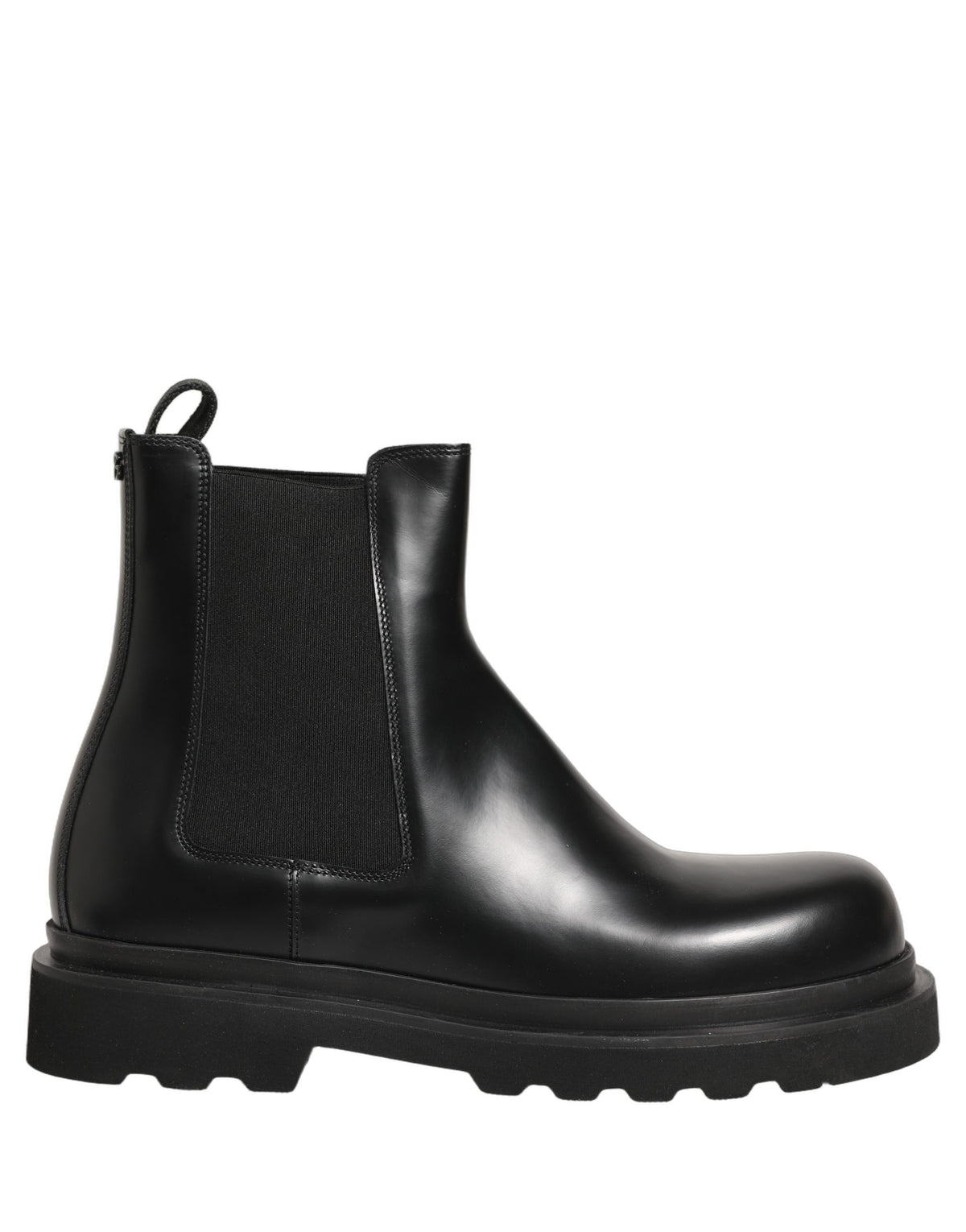Dolce & Gabbana Black Chelsea Boots Leather Slip On Men Men's Shoes