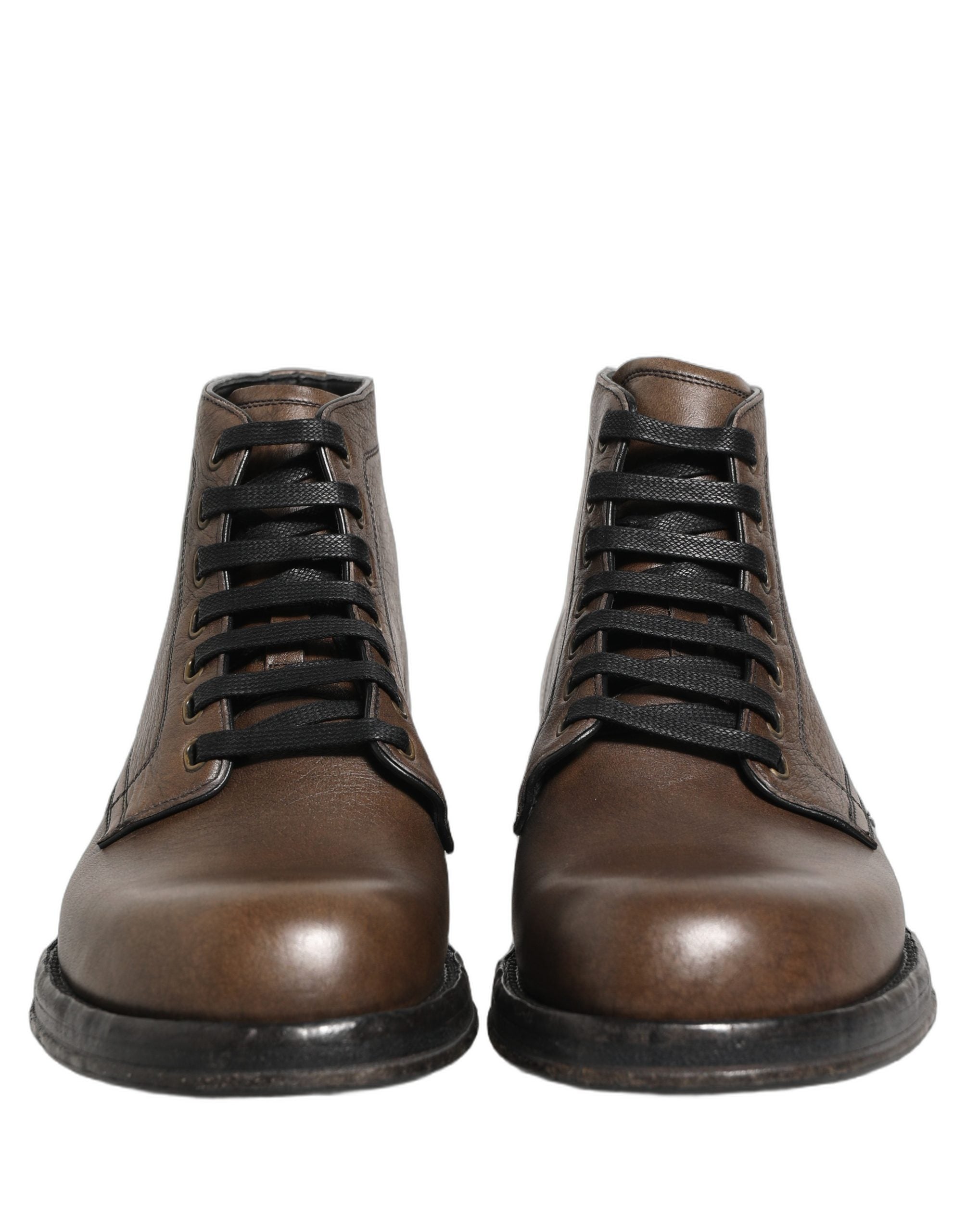 Dolce & Gabbana Brown Perugino Leather Men Ankle Boots Men's Shoes